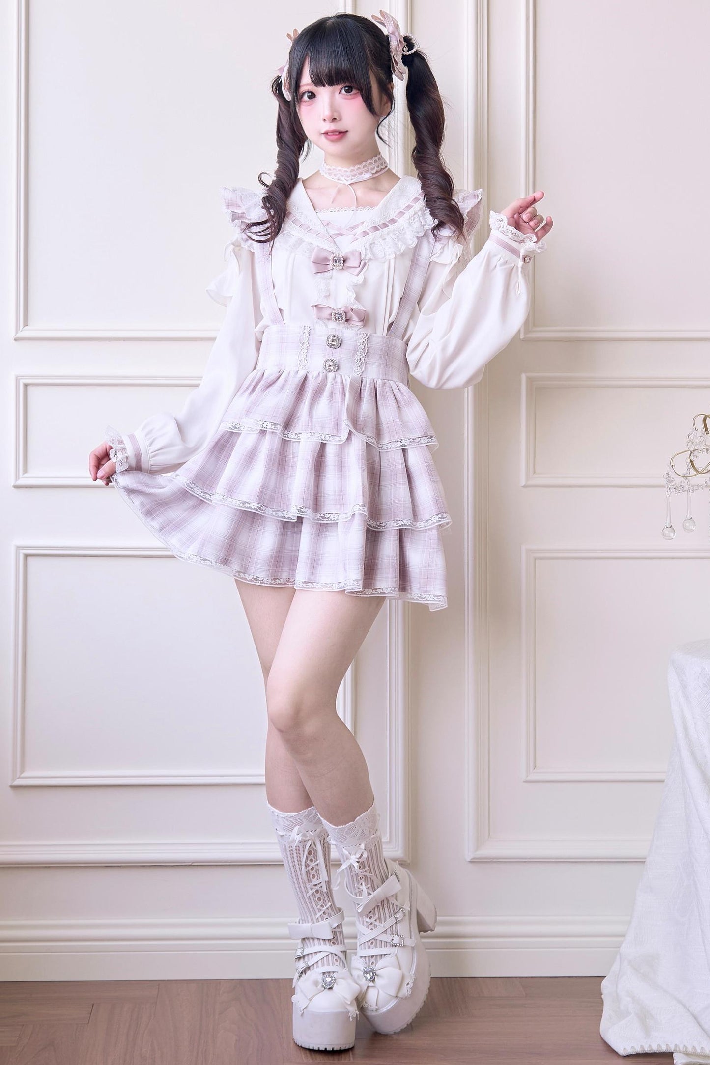 サブカル地雷ビブスカートセットアップ