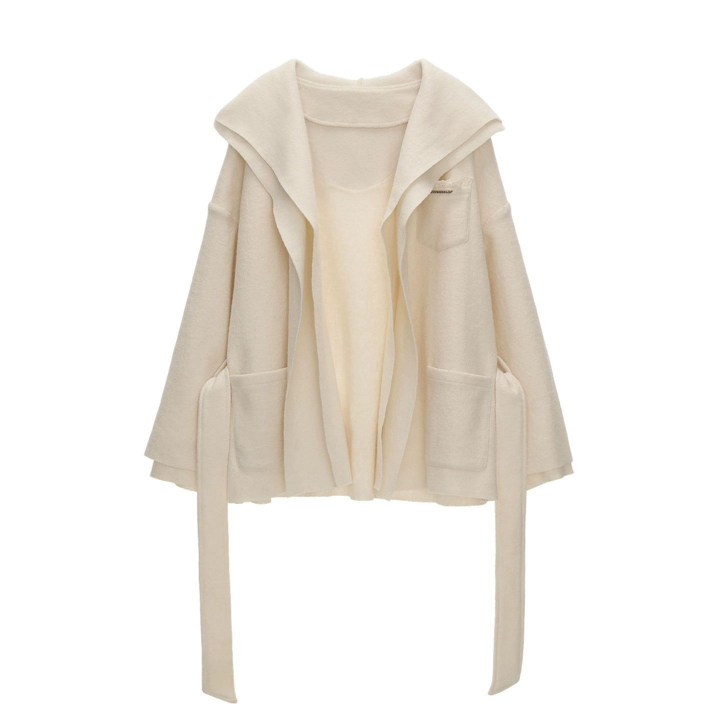 Double Layered Fur Shrimmed Coat