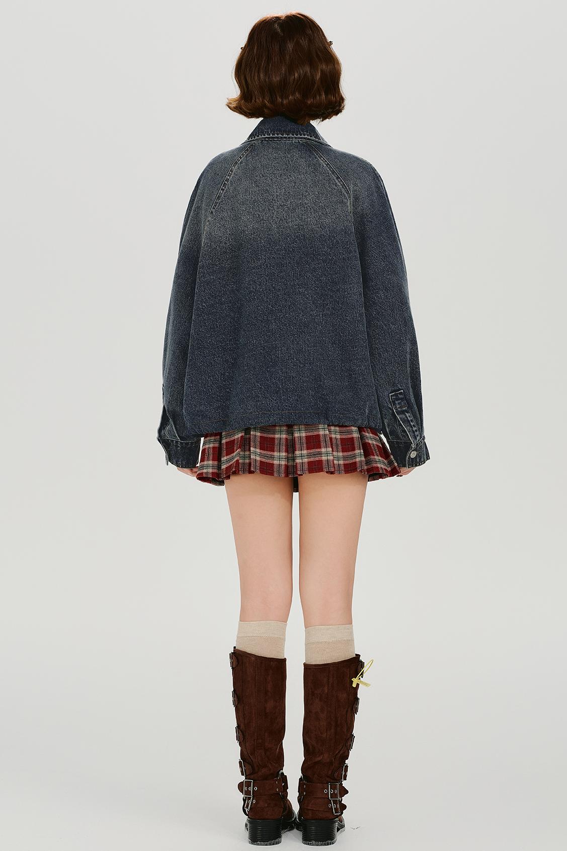 レトロウォッシュドデニムジャケット