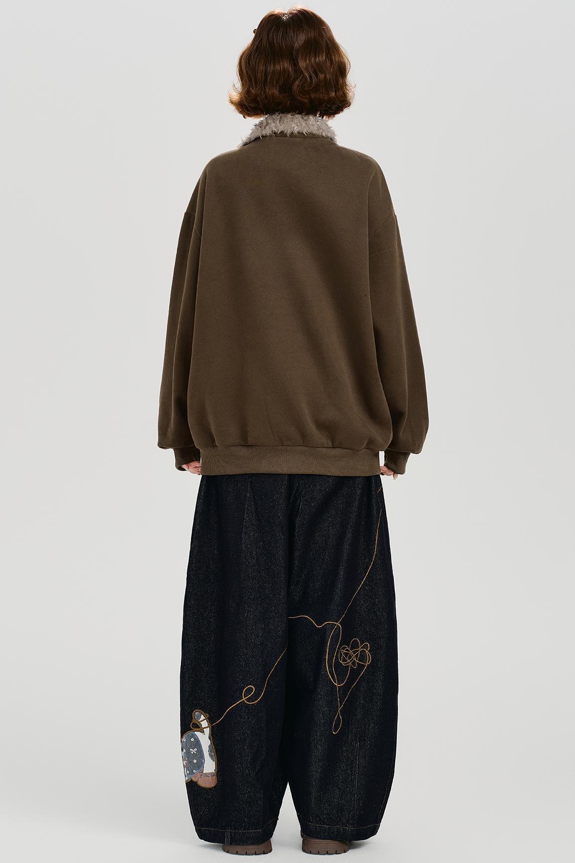 アニマルレトロフリーススウェット