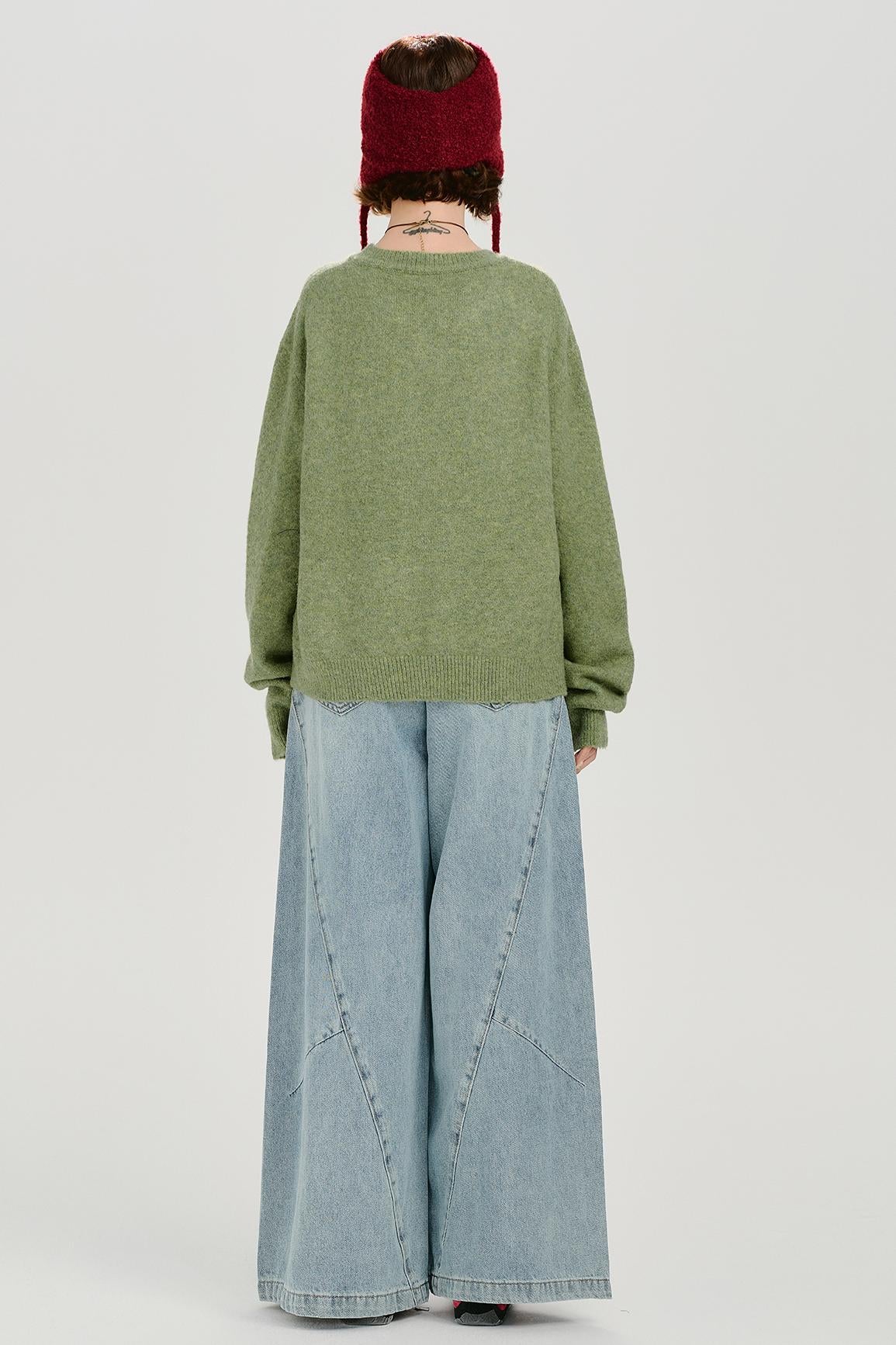 レトロエンブロイダードニットスウェター