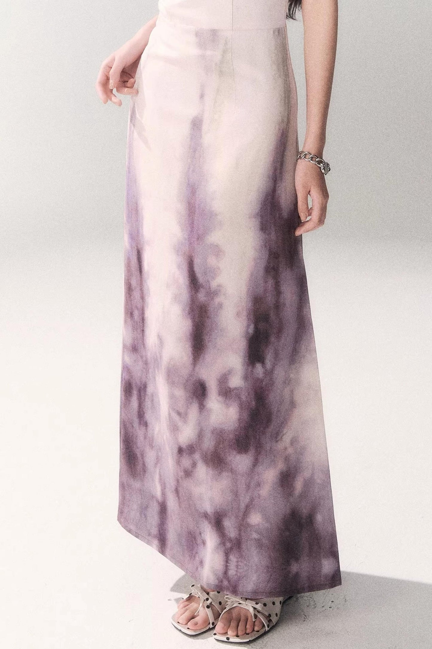 Lila-Abendbrise-Kleid