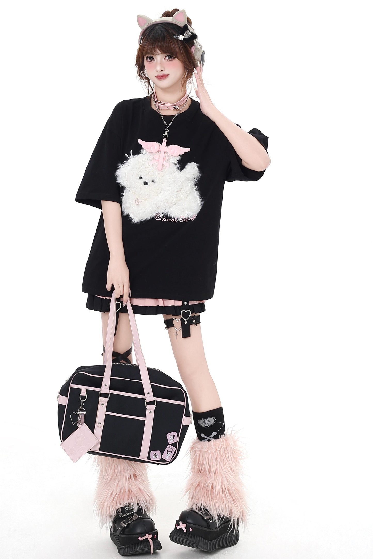 クレイジードッグアップリケTシャツ