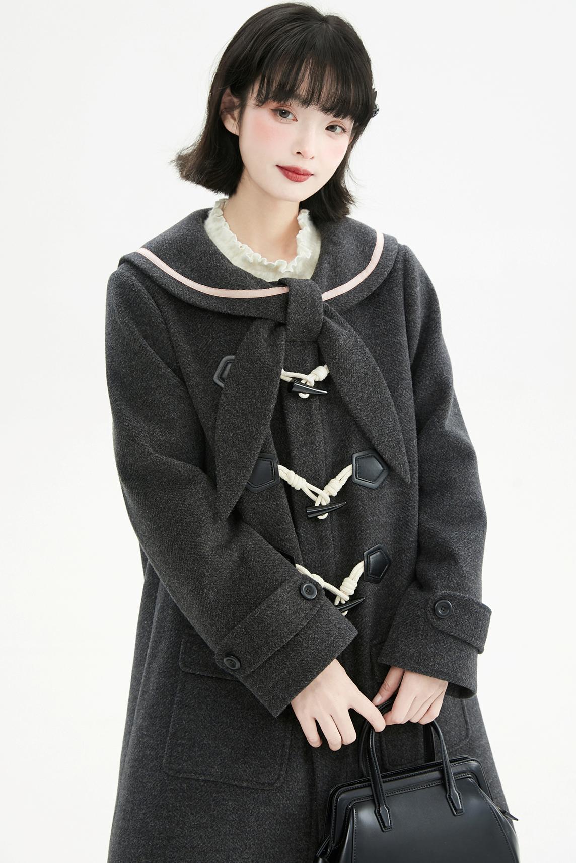 ストラクチャードウールブレンドコート