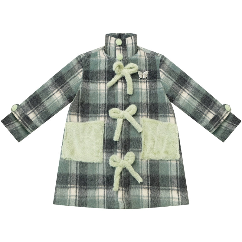 Retro Plaid Woollen Coat