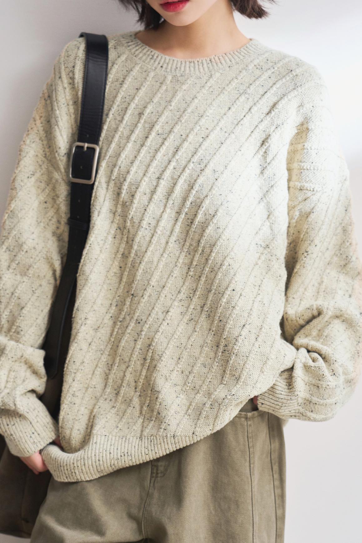 レイジースタイルツイルニットセーター
