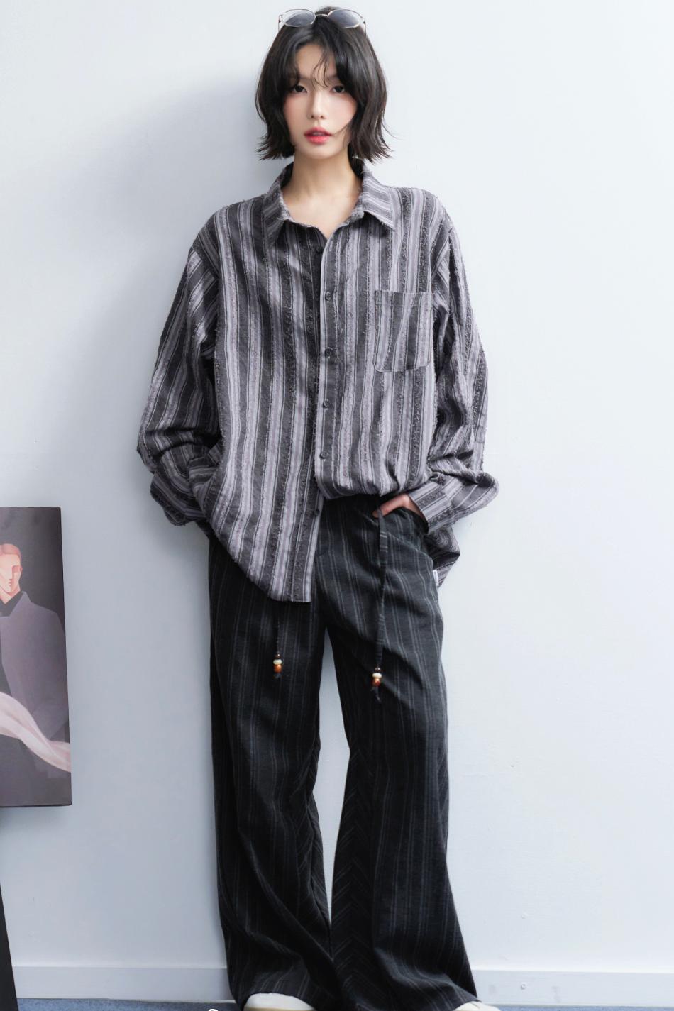Retro Stripe Wide Pants
