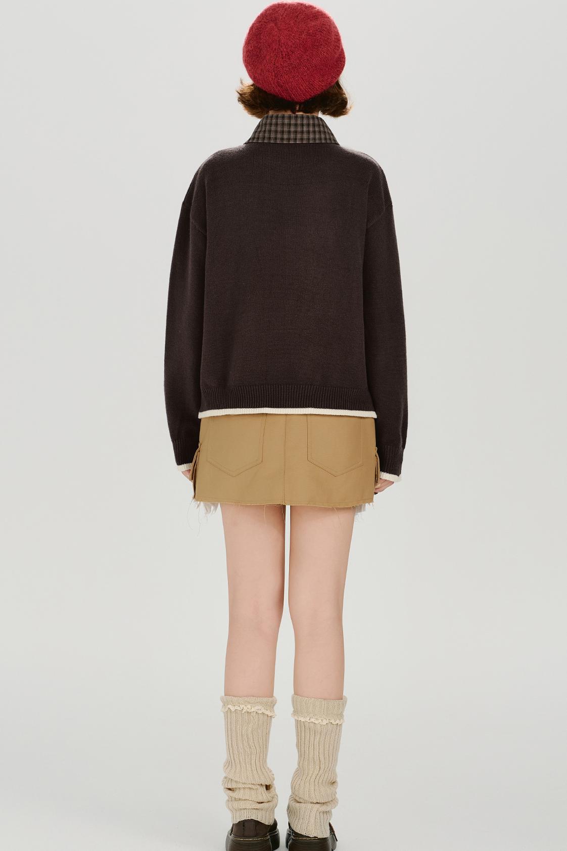 Vintage Jacquard Soft Color Sweatshirt