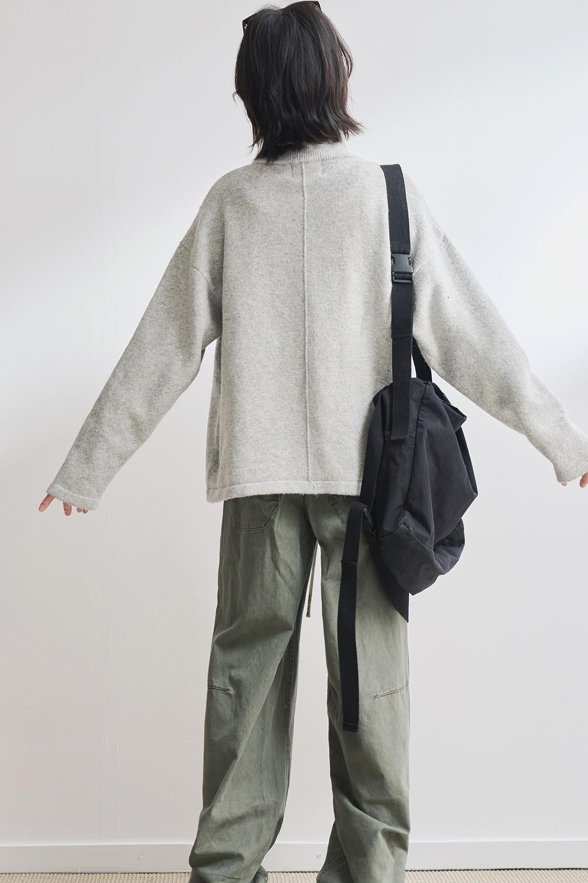 Stand Neck Knit Sweater