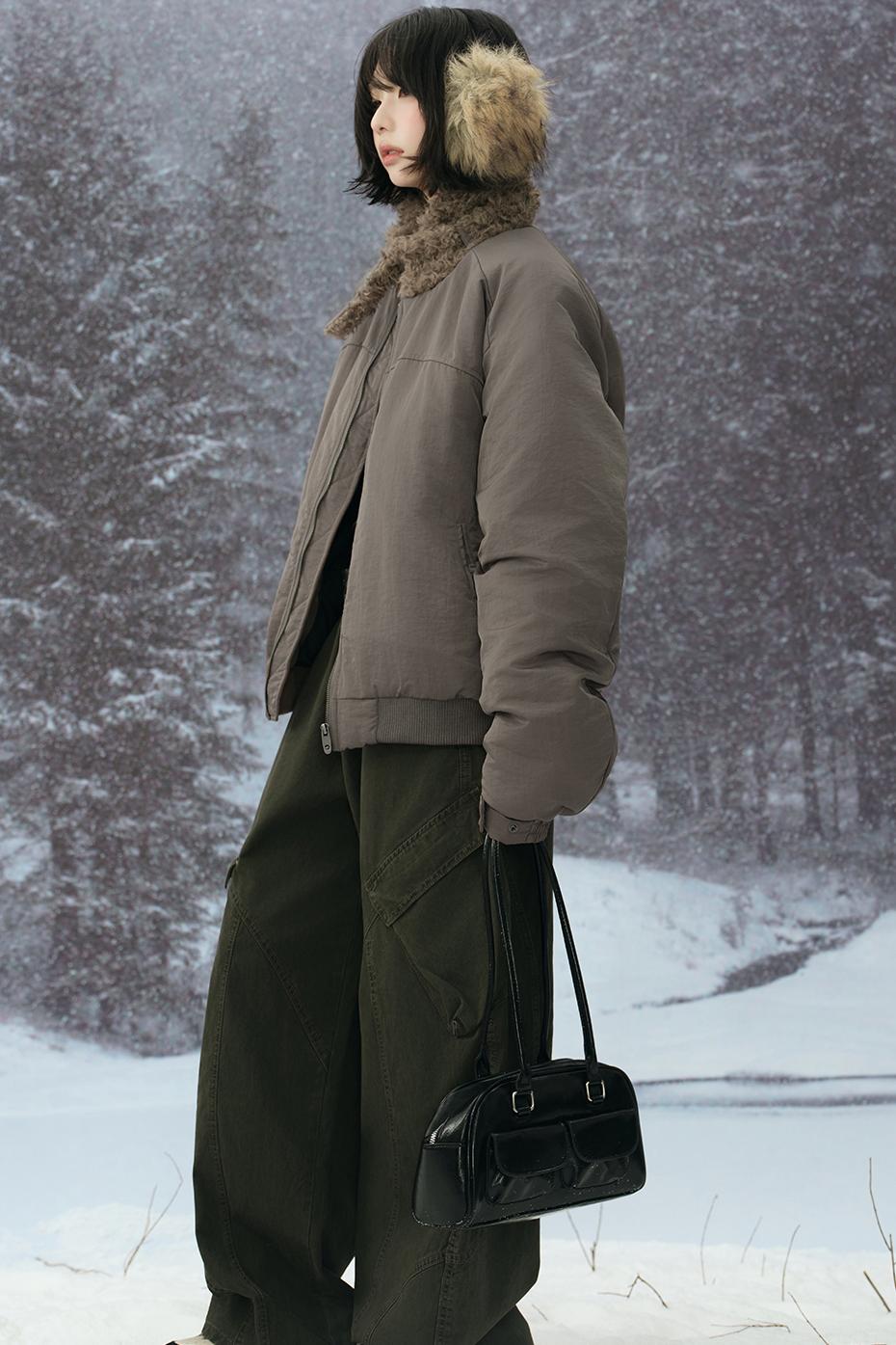 ミニマリストプラッシュコットンジャケット