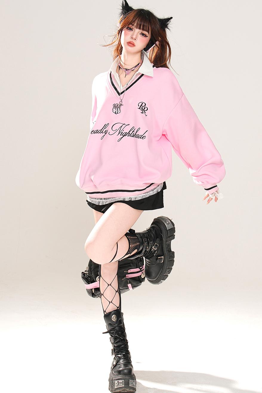 スレンダーVネックオーバートップス