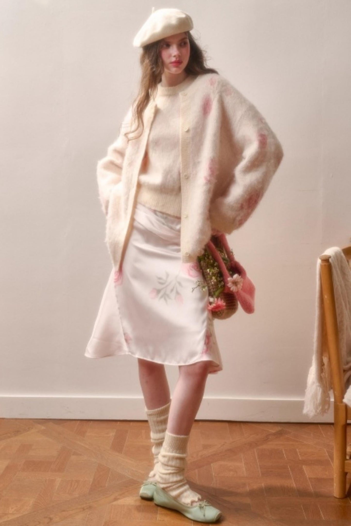 Merino wool knitwear coat