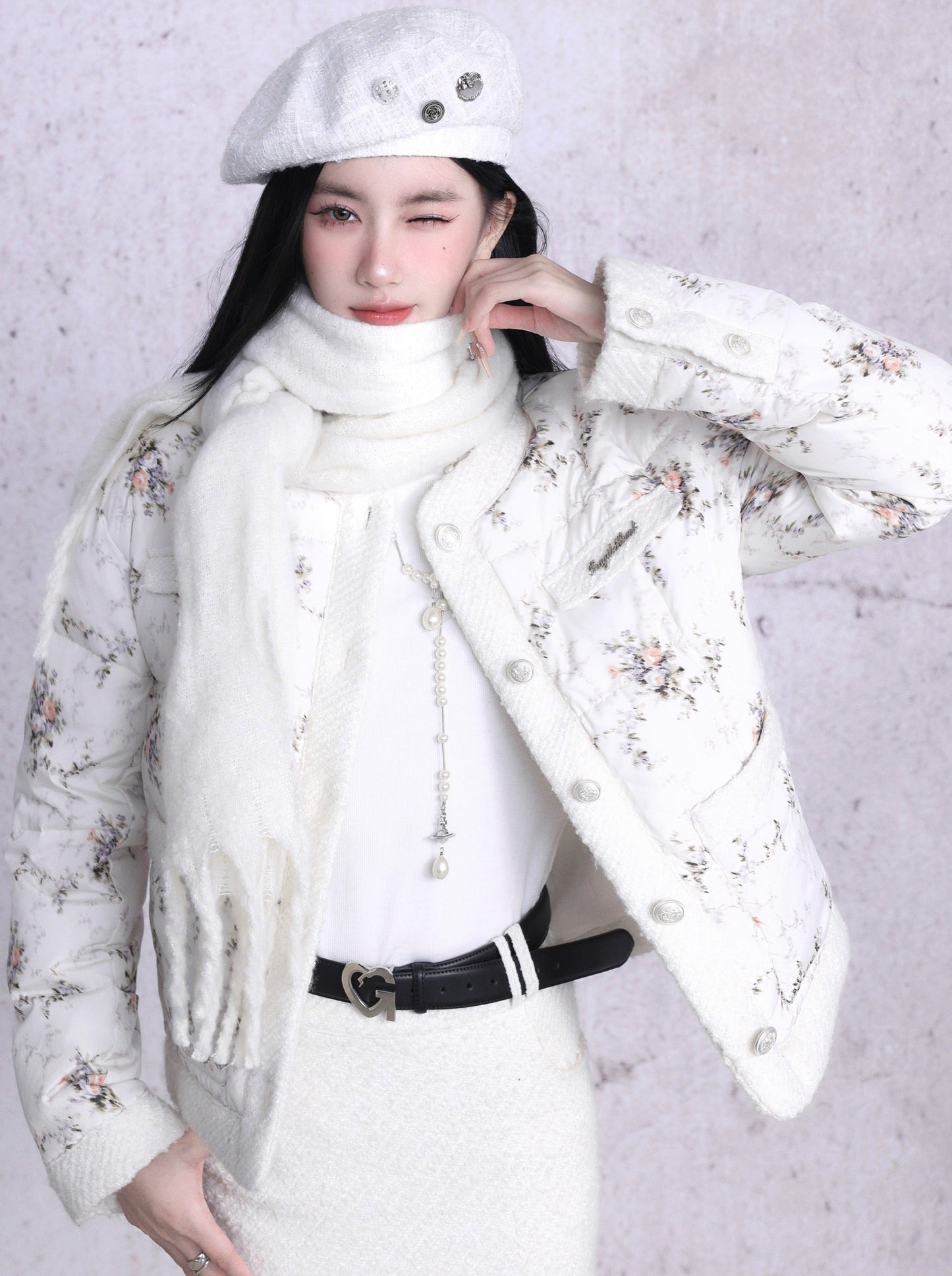 ホワイトタワーフラワースノージャケット