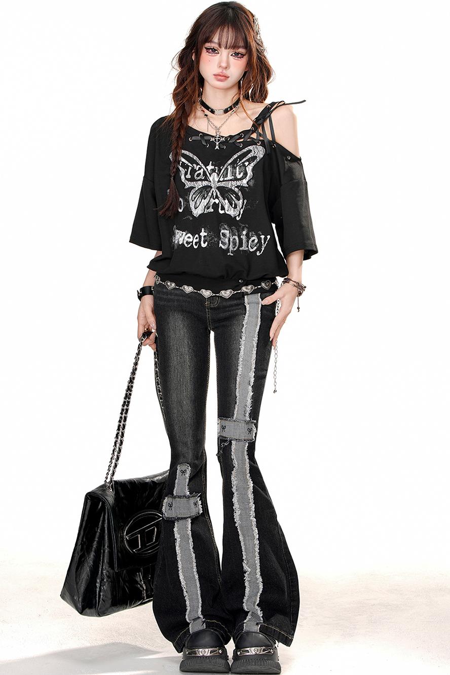 Lazy Slant Shoulder Tops