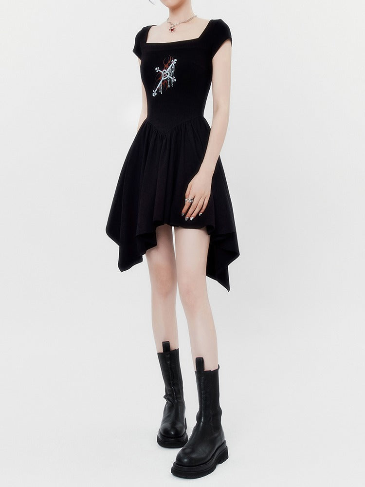 Dark Cross West Thrender Black Equal Hem Dress