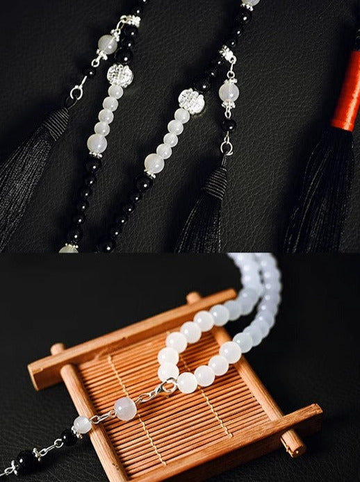 앤틱 롱 스타일 진주 궁정 레트로 목걸이 세트 세트