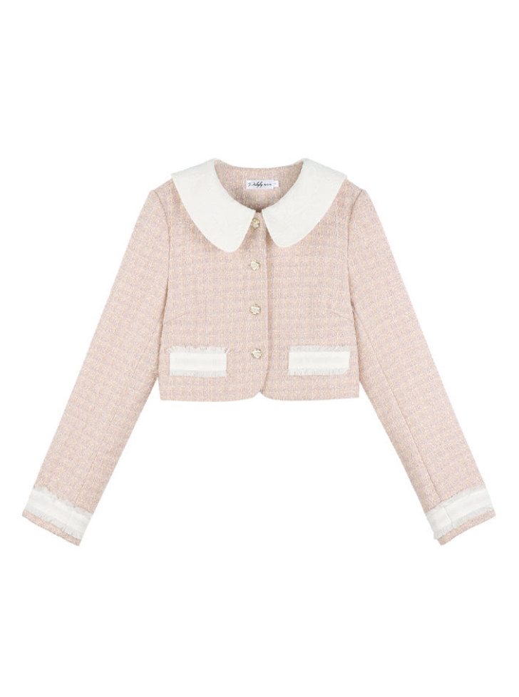 밀크스위트쇼트샤켓+하이엘레스트라인스커트