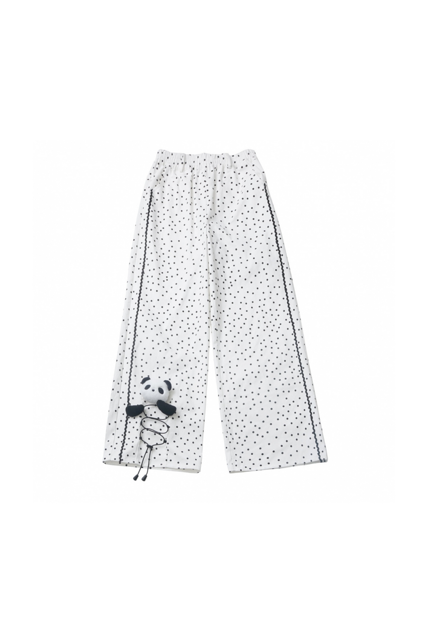 フリルロンT+ドットフリルTシャツ+パンダパンツ+ドットスカート