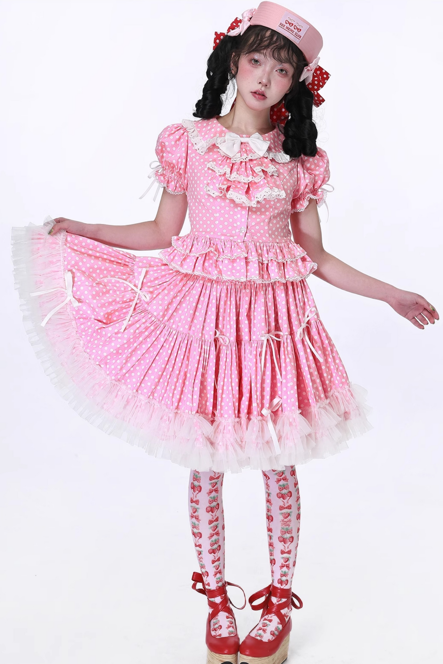 レトロドットヴィンテージトップス