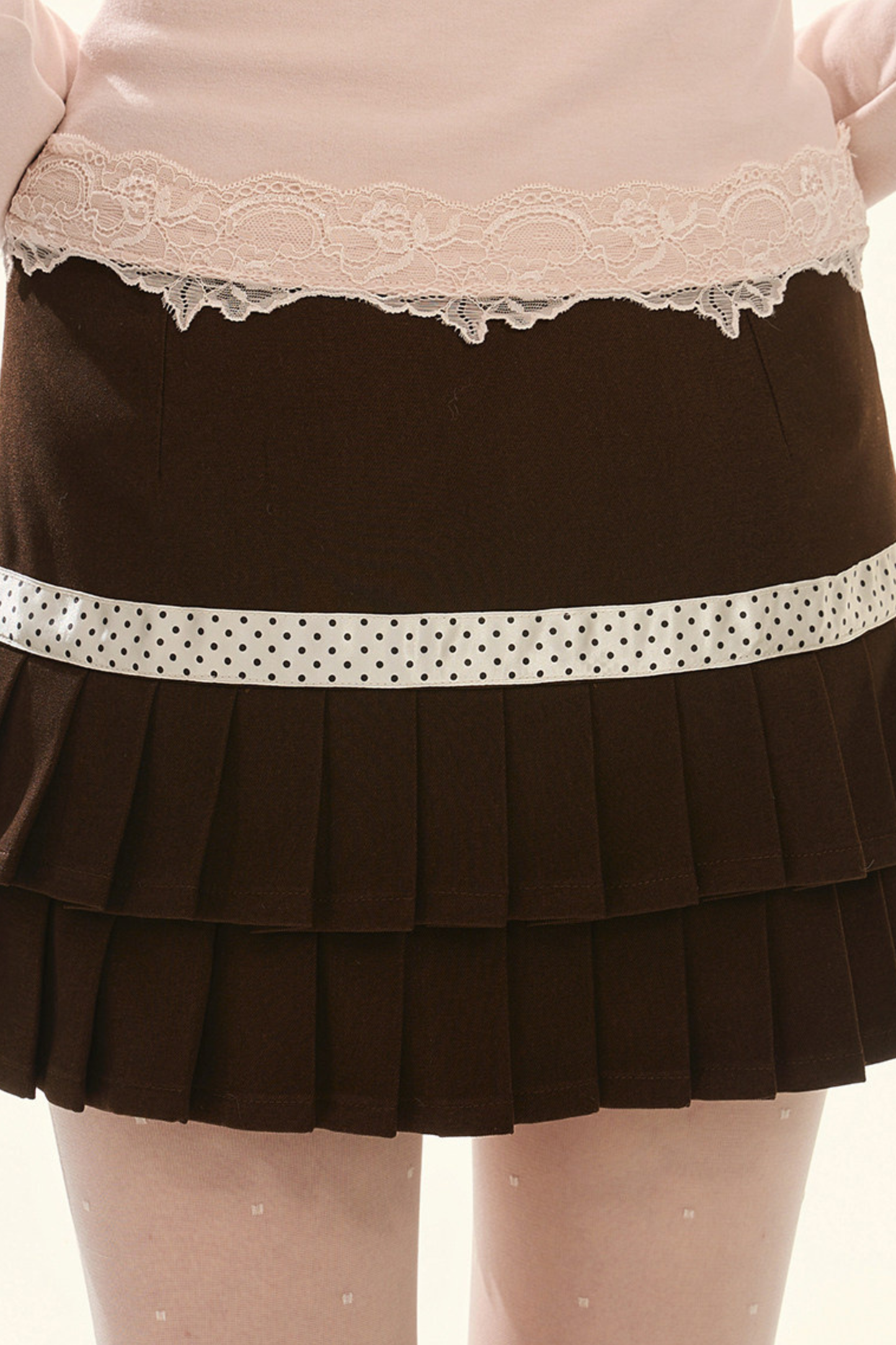 Cocoa Brown Polka Dot Skirt