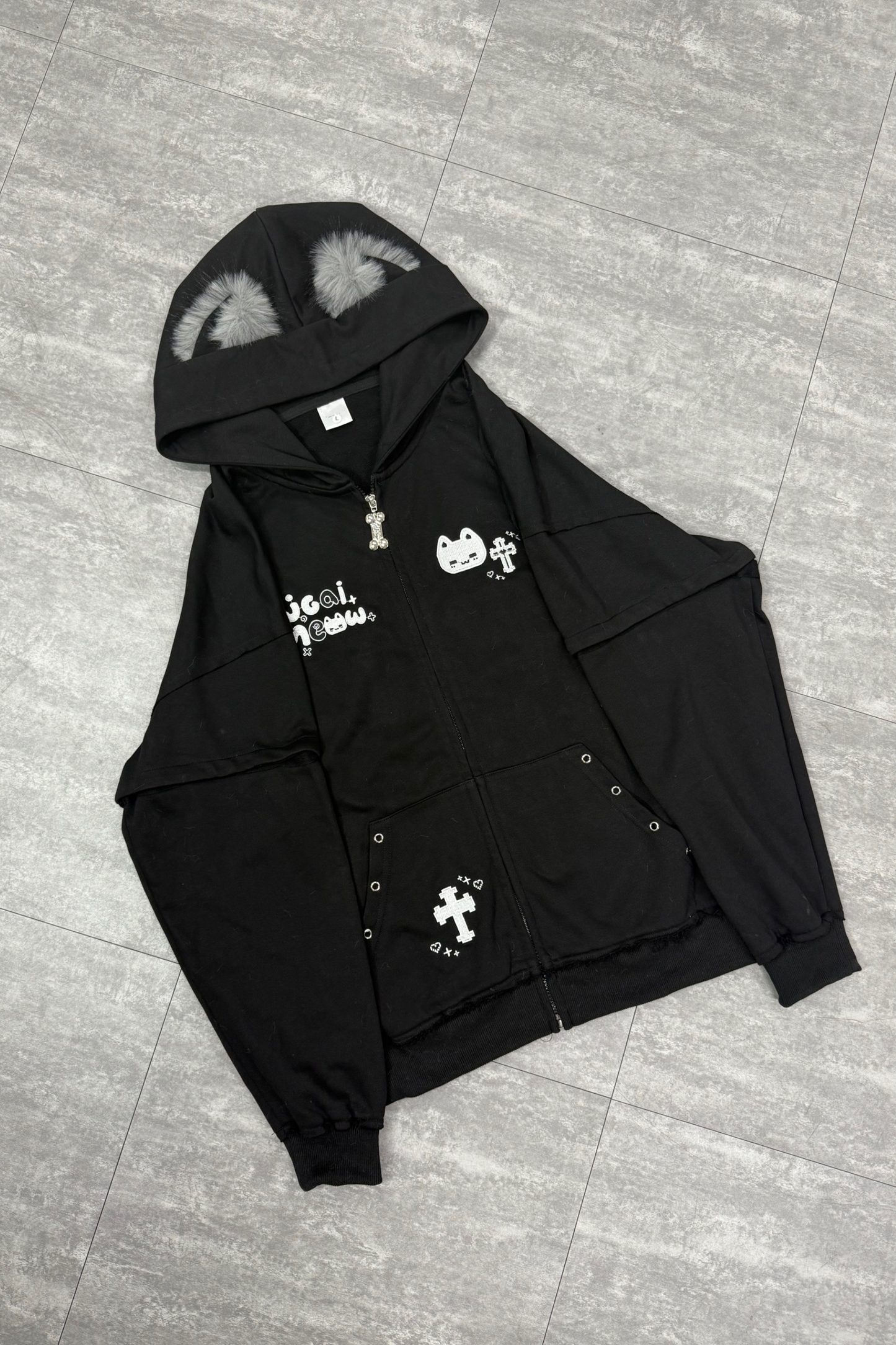 Mouse Hood Loose Hoodie