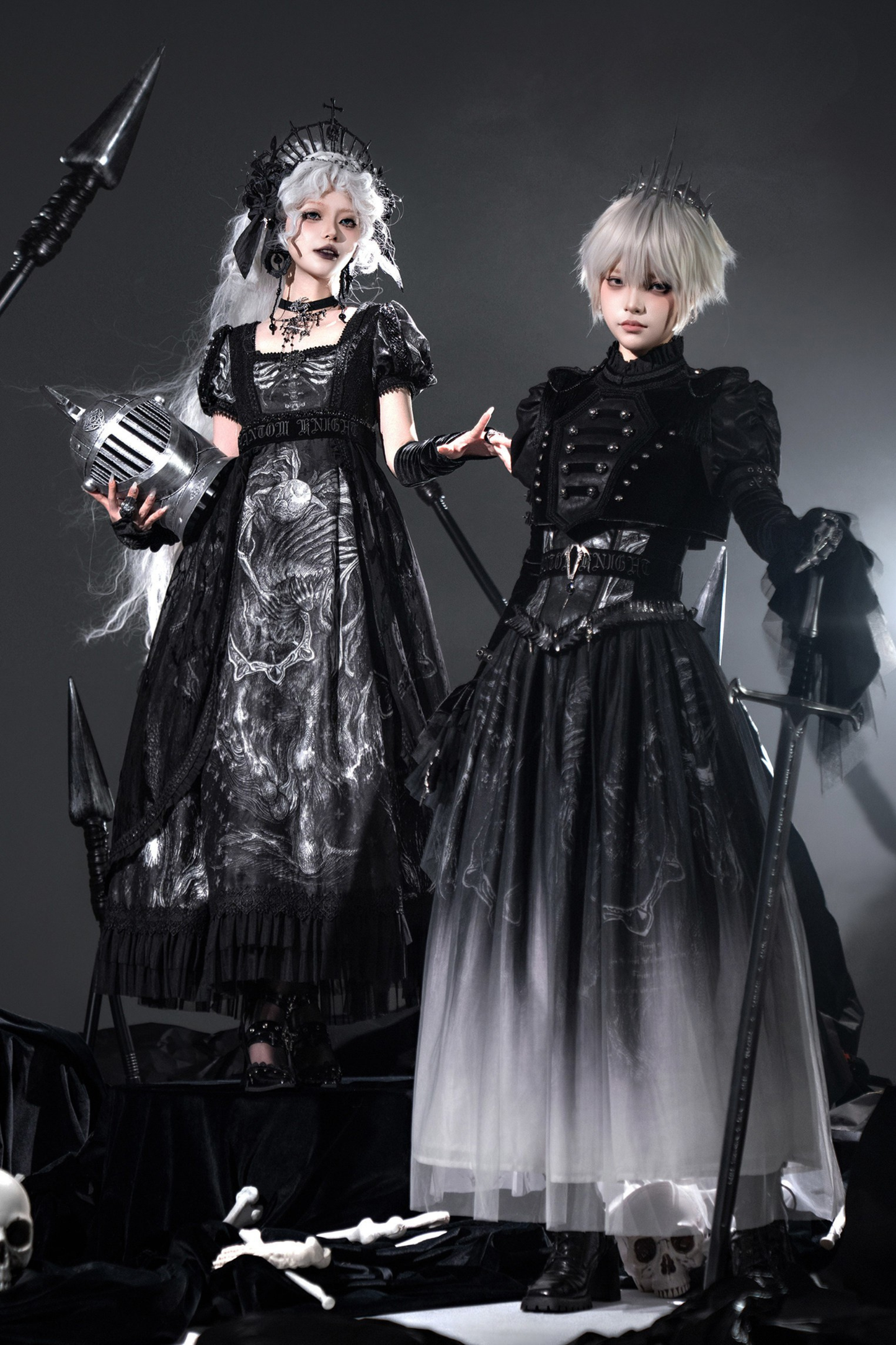 【6月8日予約締切】ファントムナイトシリーズゴシッククロススケルトンクラウンヘッドドレスカチューシャ