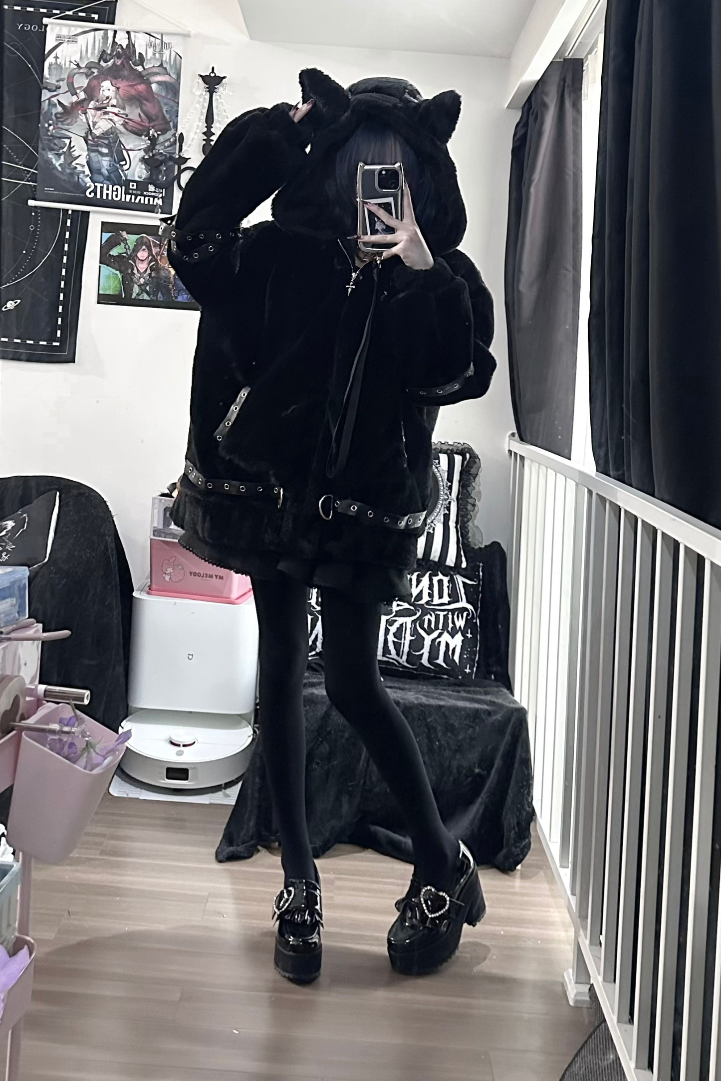 ナイトファー猫耳アウター