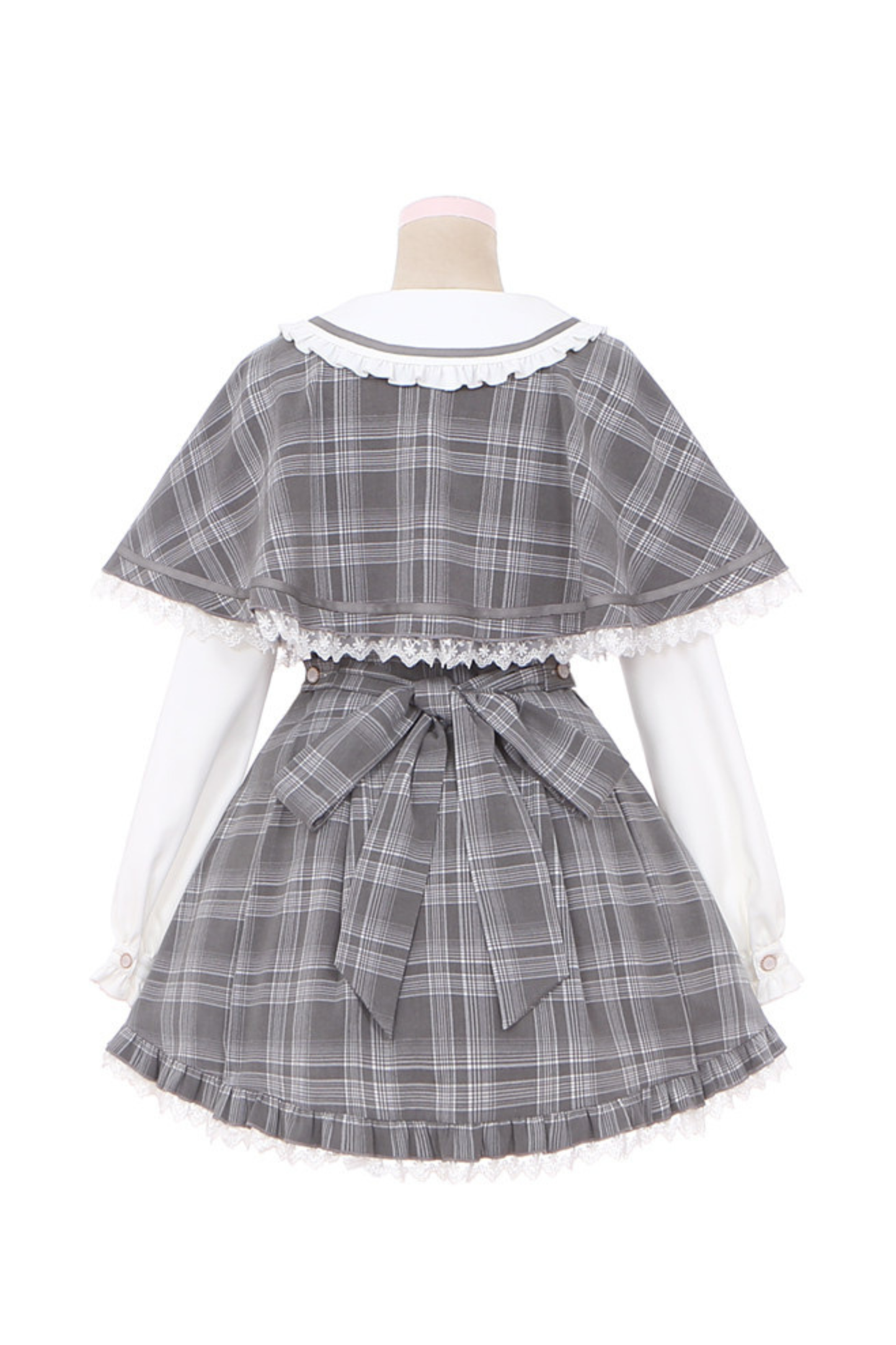 Kariertes Süß-Cape-Design-Kleid