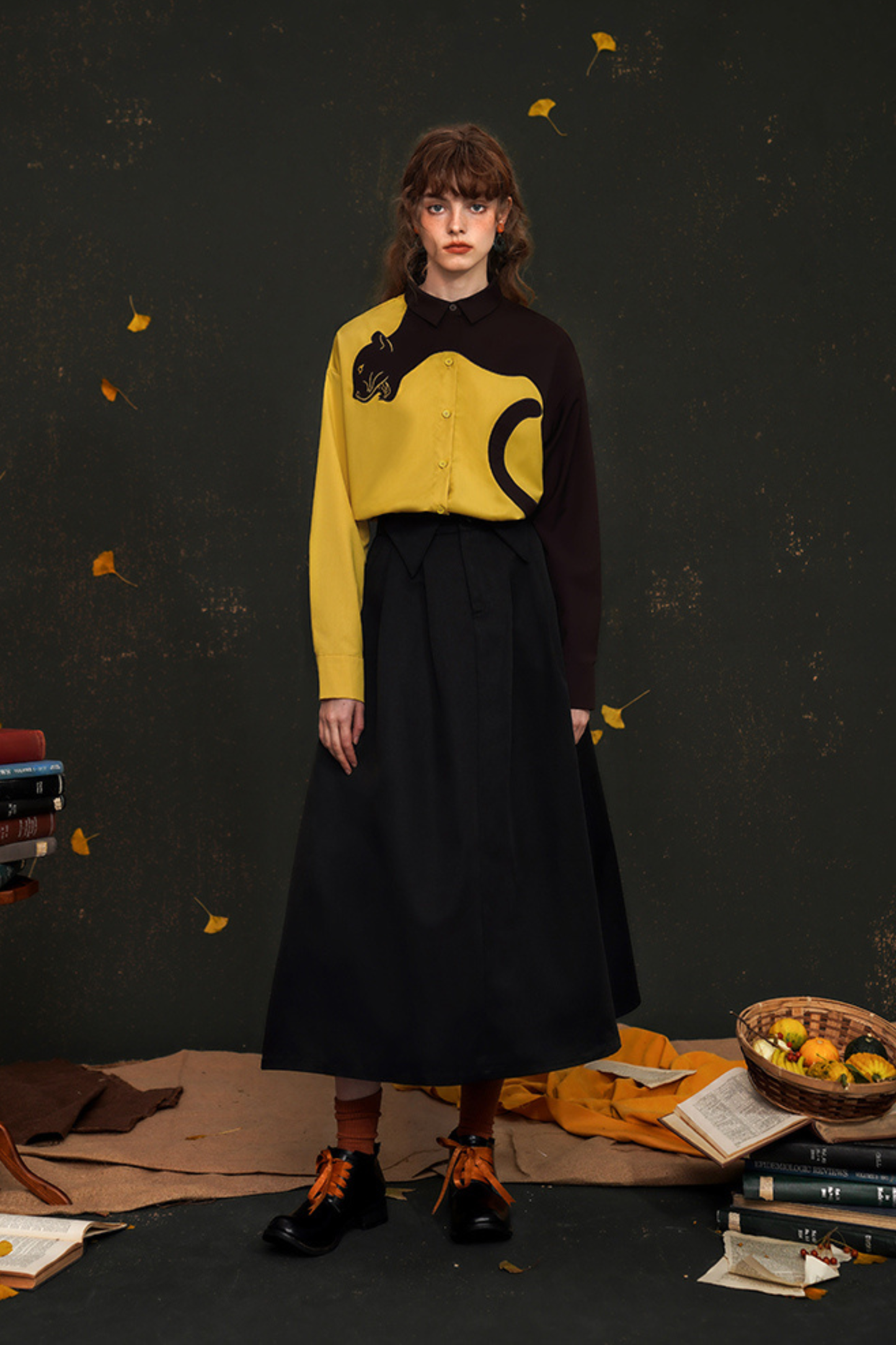 コントラストタイガーシャツ