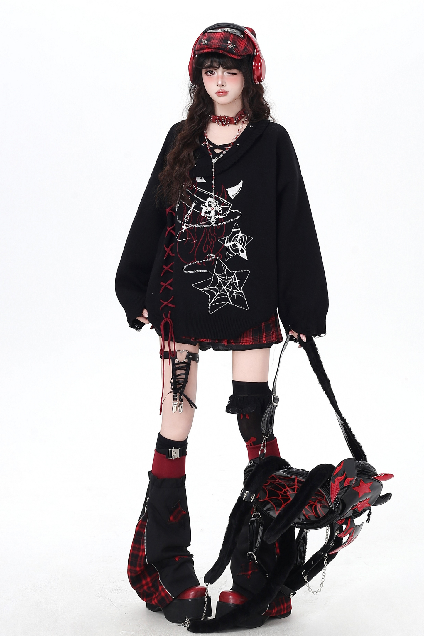 Gothic Subculture Cross Strap Top