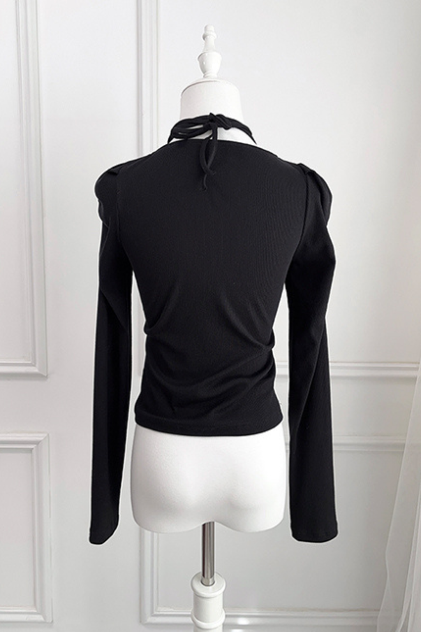 Ribbon Strap Knit Top