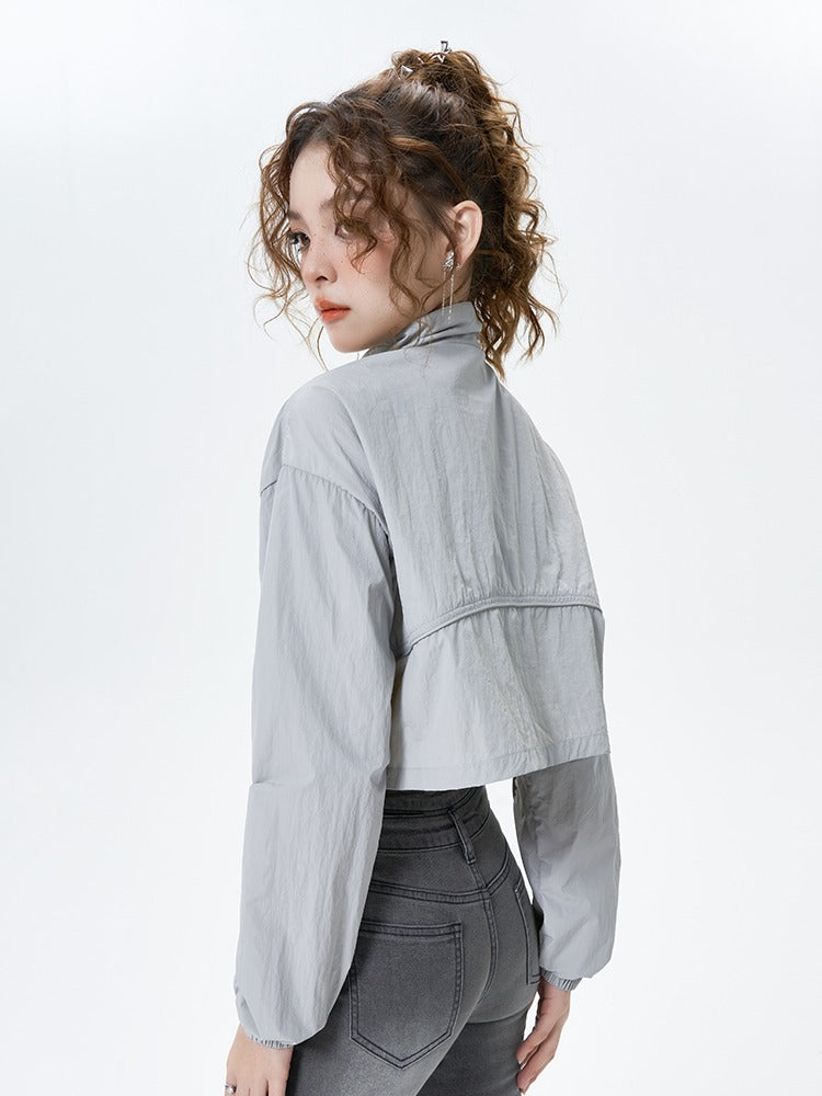 Cool Street Lace Up Design Zip Up Jacket