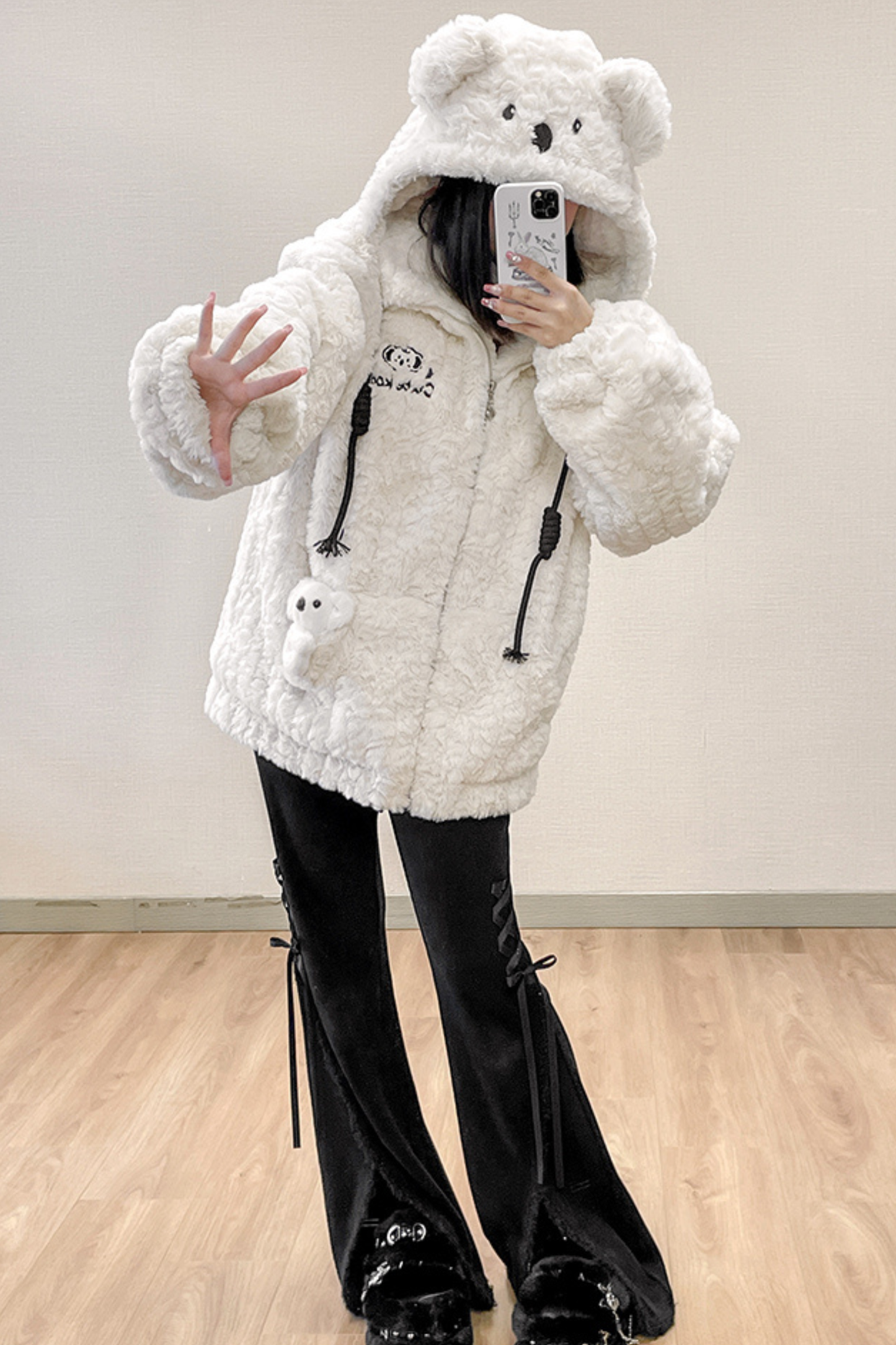 アニマルフード付きコート