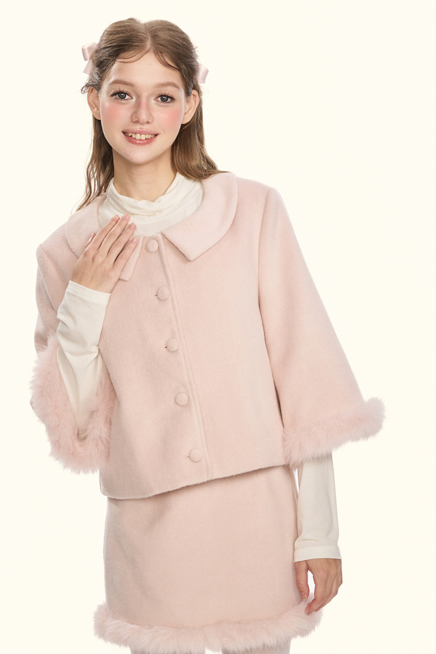 テンセルウールブックハイネックトップス