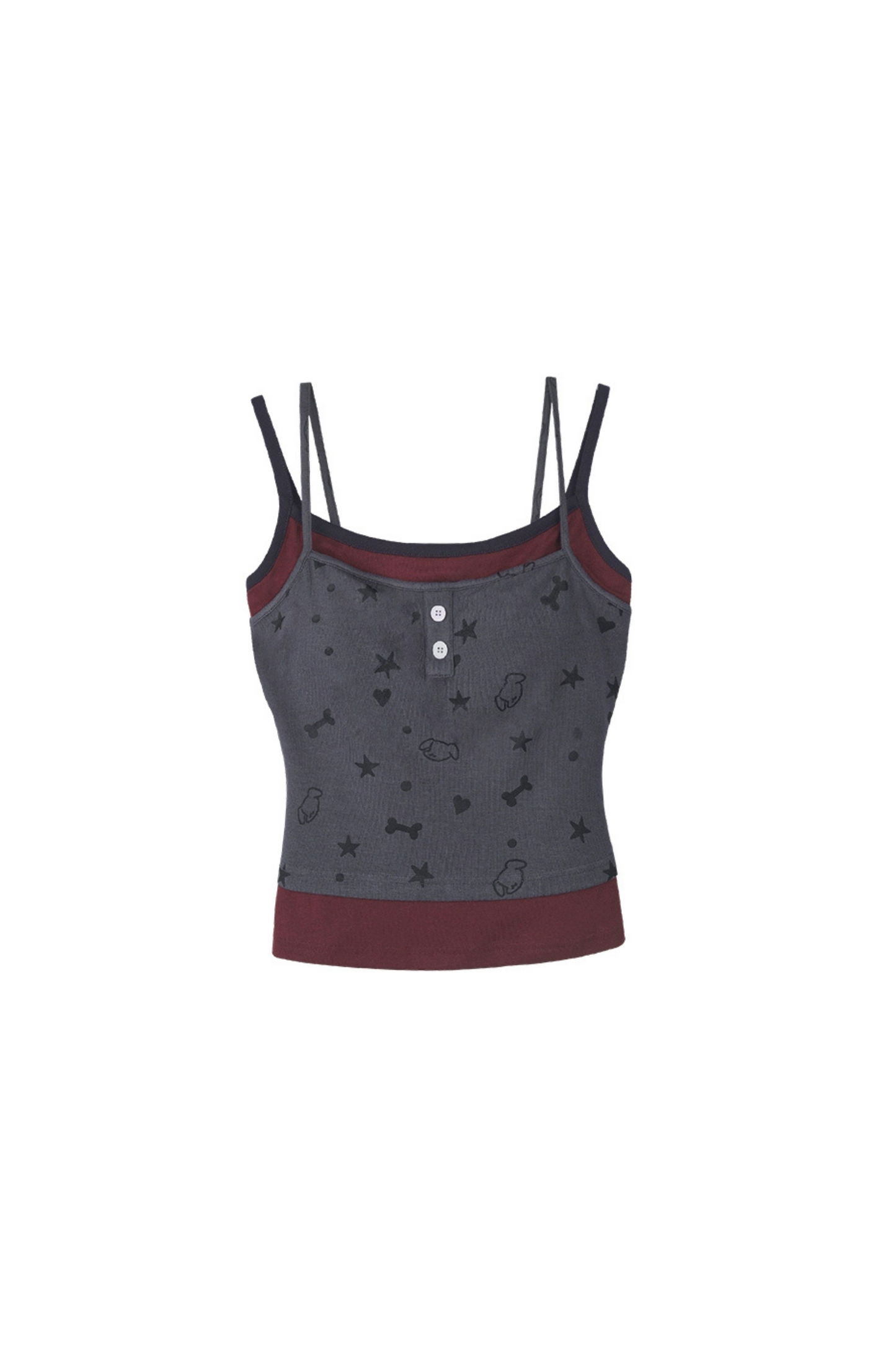 ツートンカラースプライスタンクトップス