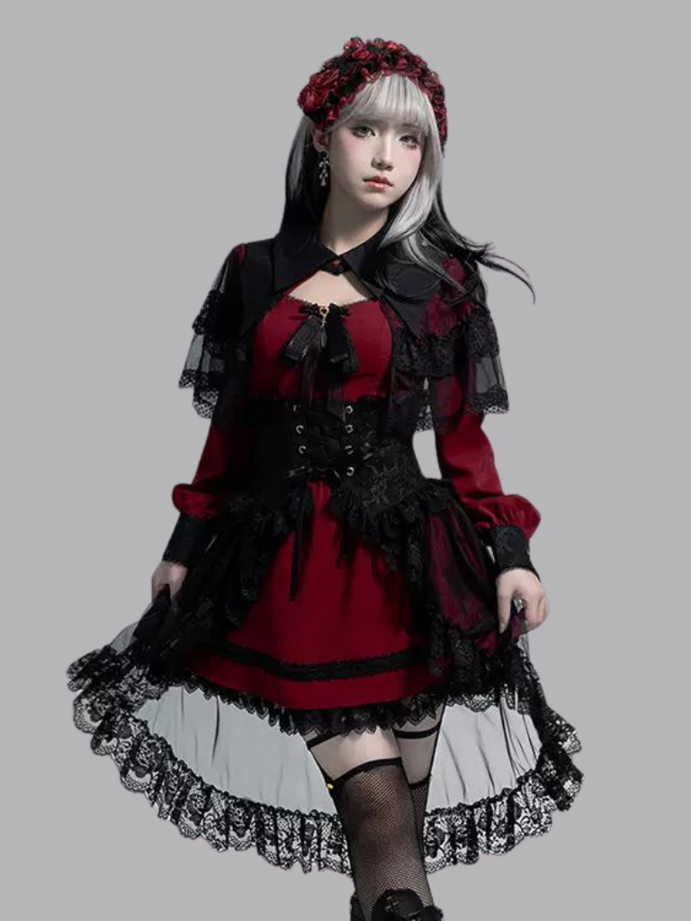 Vampire Princess SP Dress + Corset Tulle Lace Skirt – Belchic