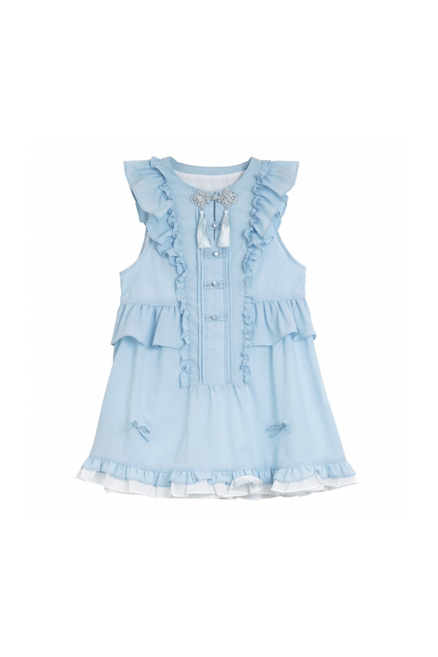 フュージョンチャイナロングシャツ+ノースリーブドレス+ロングスカート