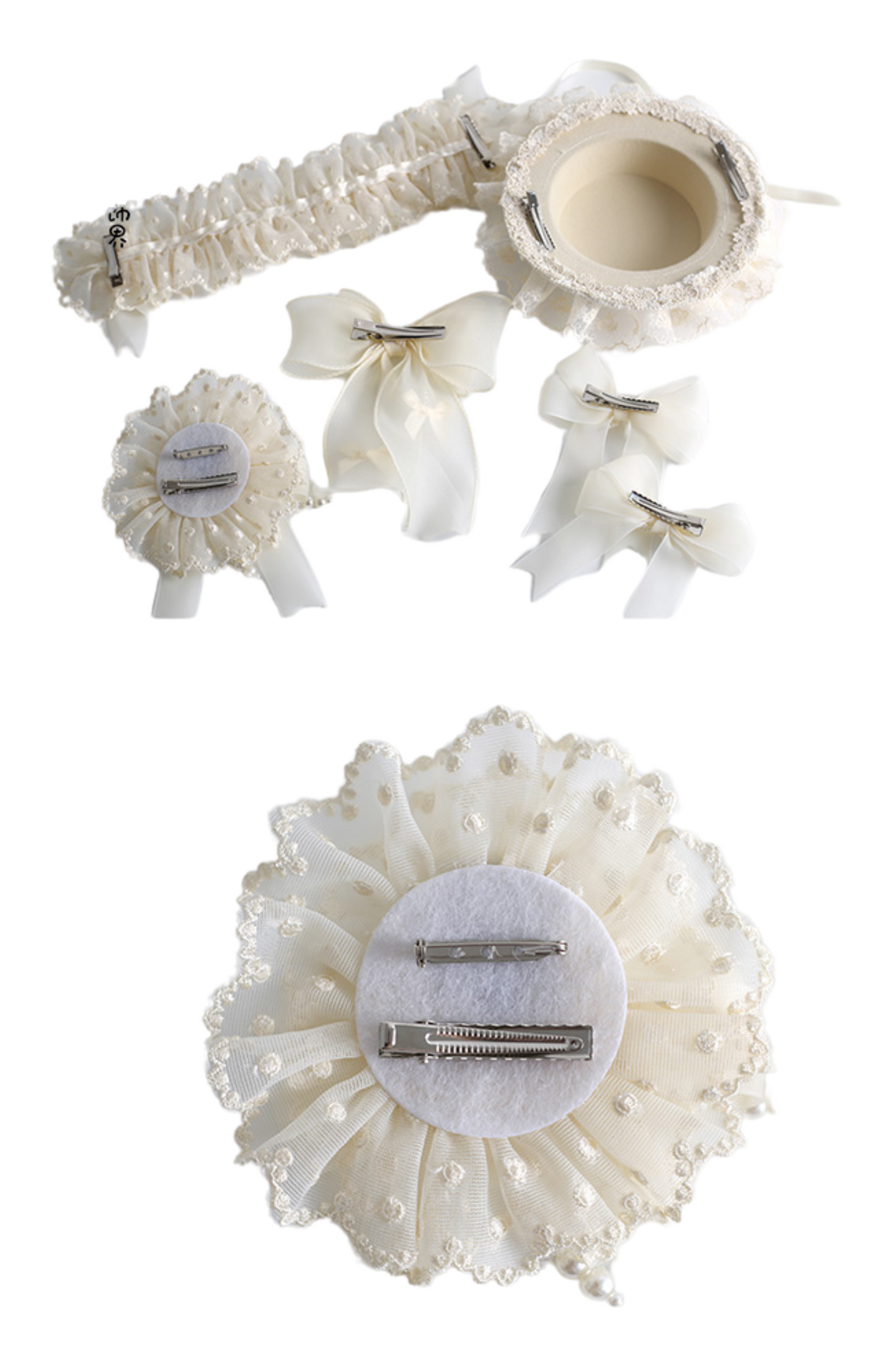 クリームケーキパールフラットロリータアクセサリー