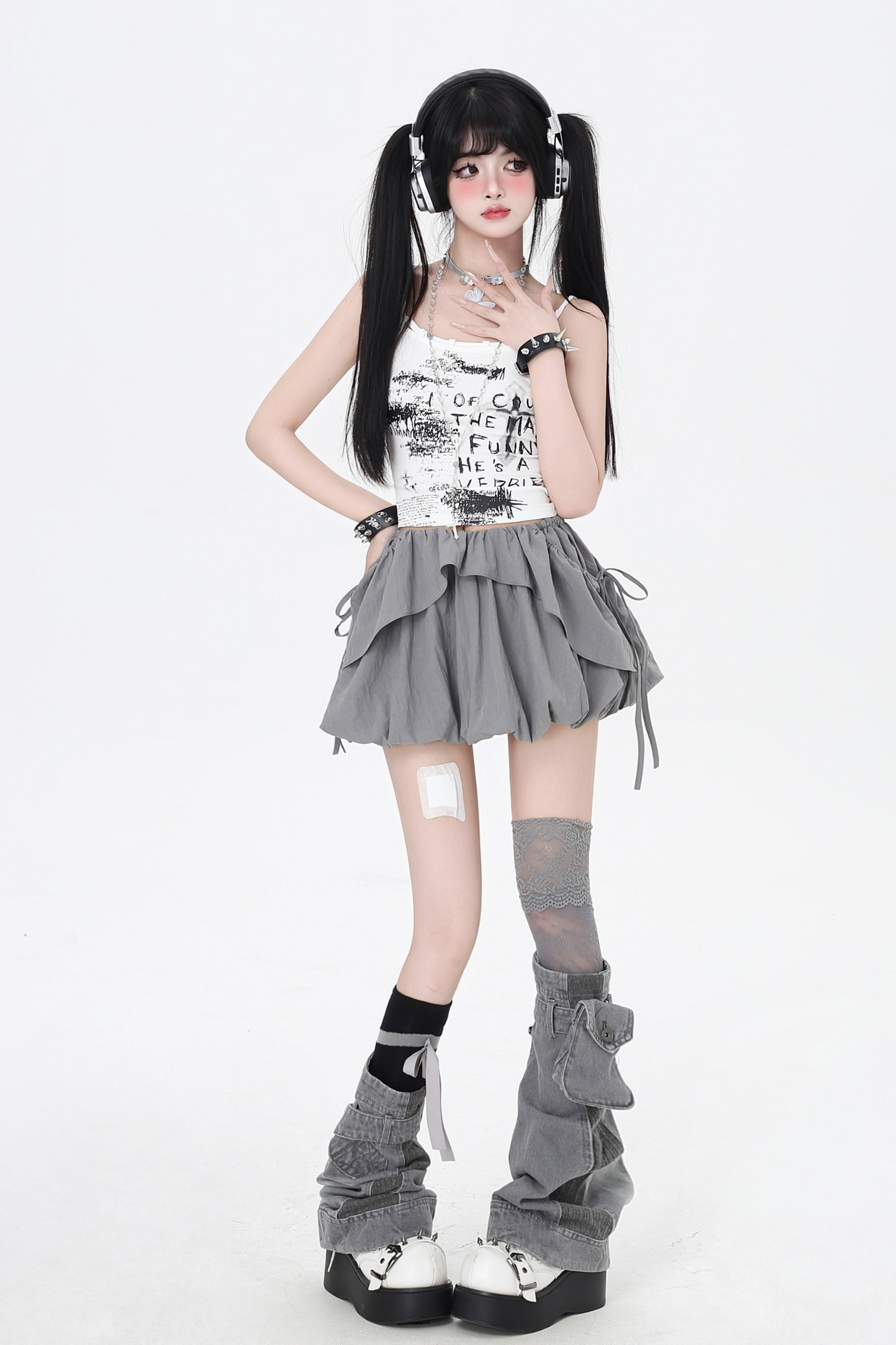 グラフィティデザインスリムフィットキャミソール