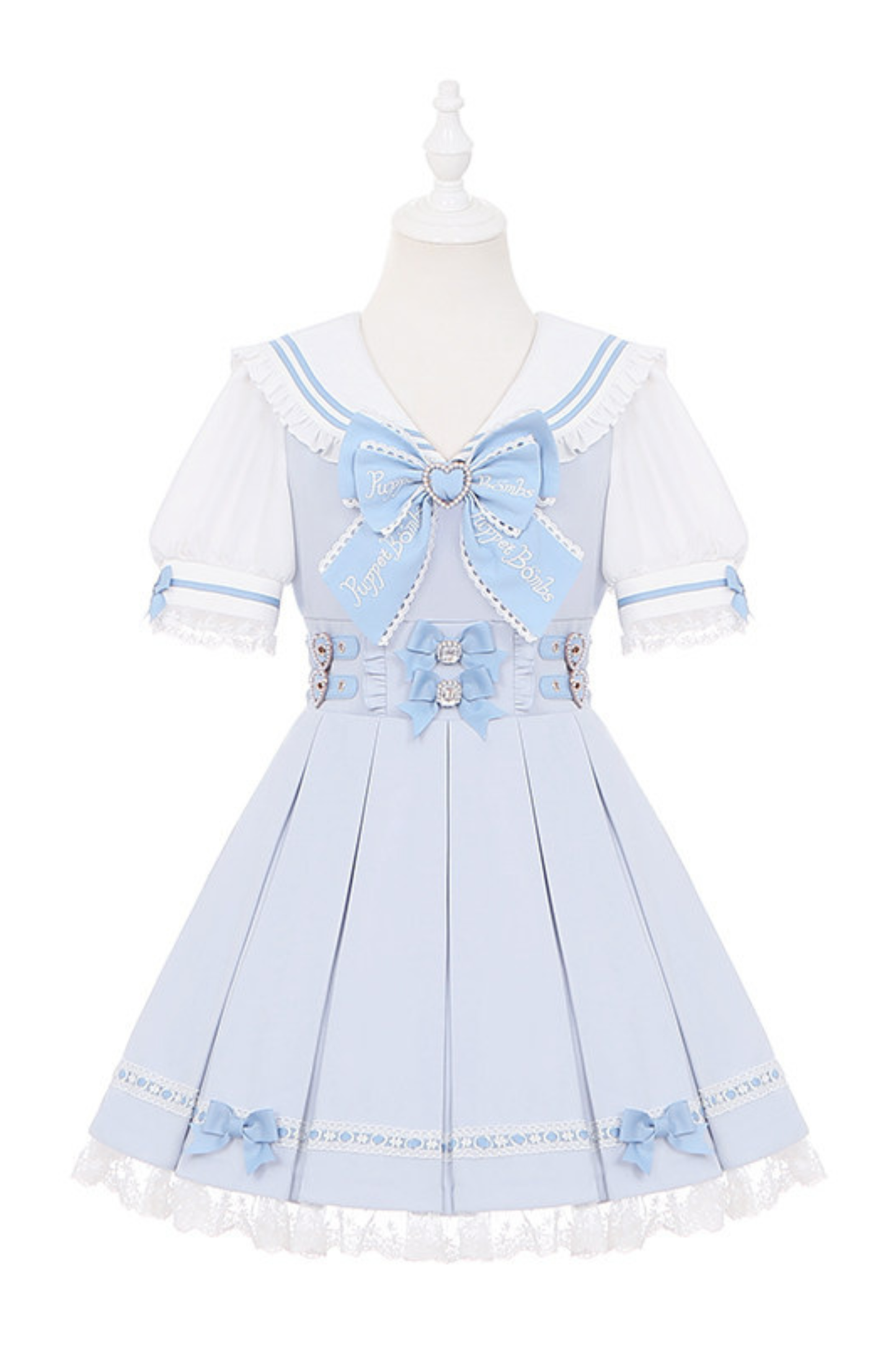 Dark Kawaii Spitzen-Matrosenkleid