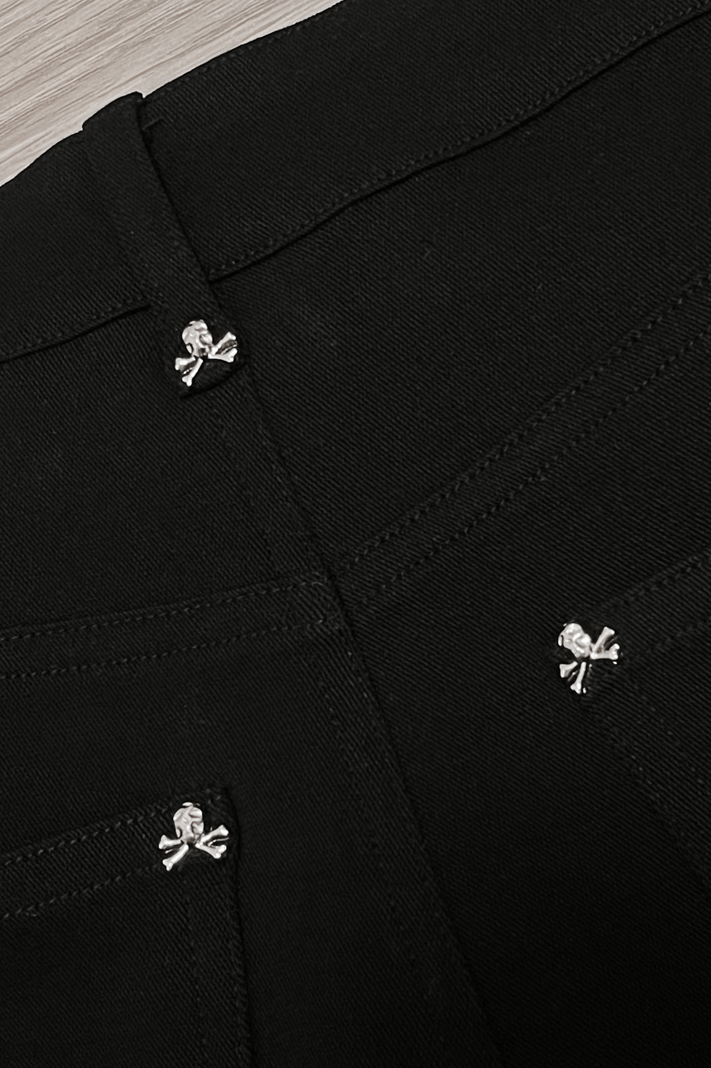 Skull Stud Stacked Pants