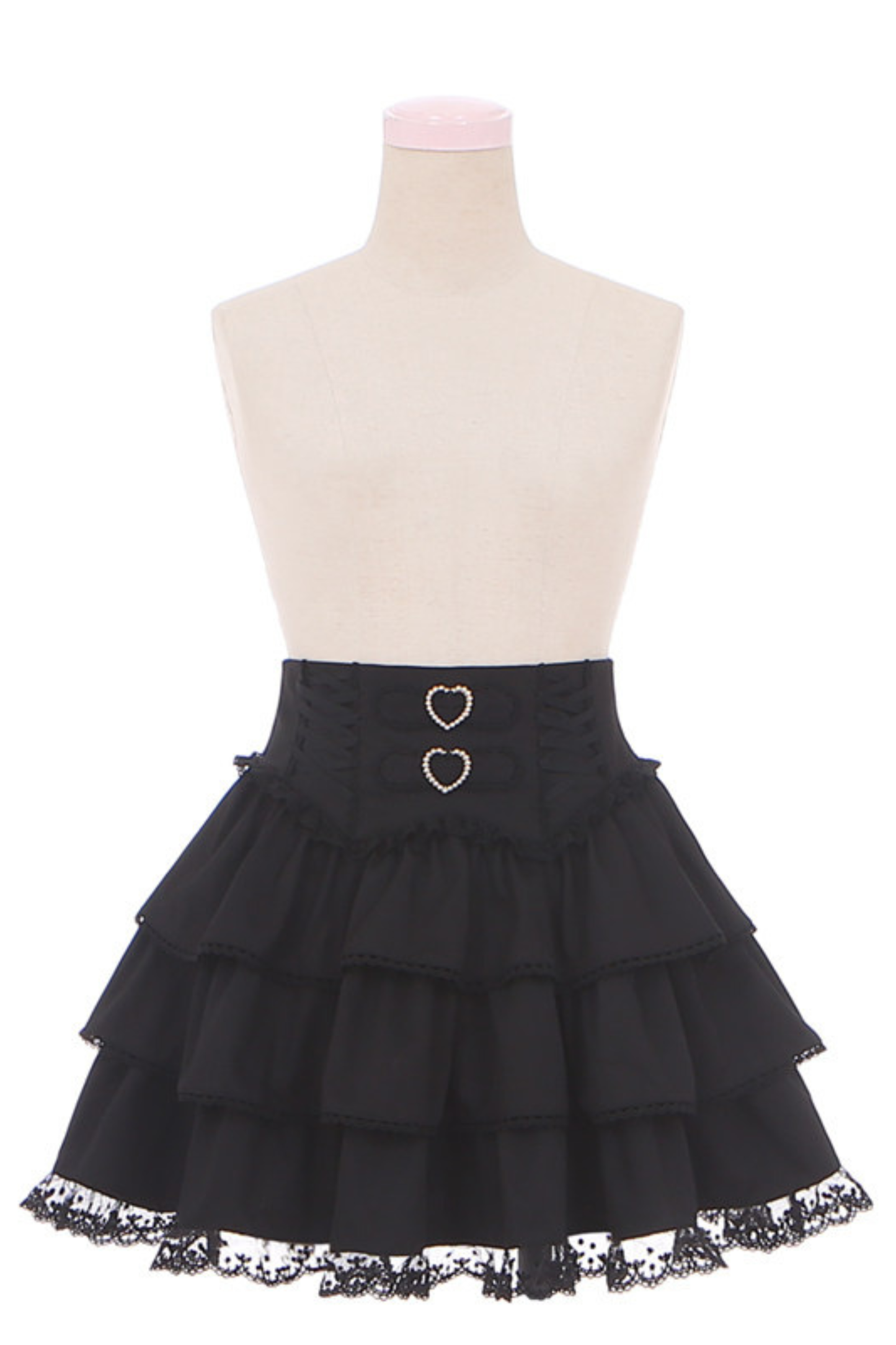 Schulterfreies Spitzenhemd + Rock