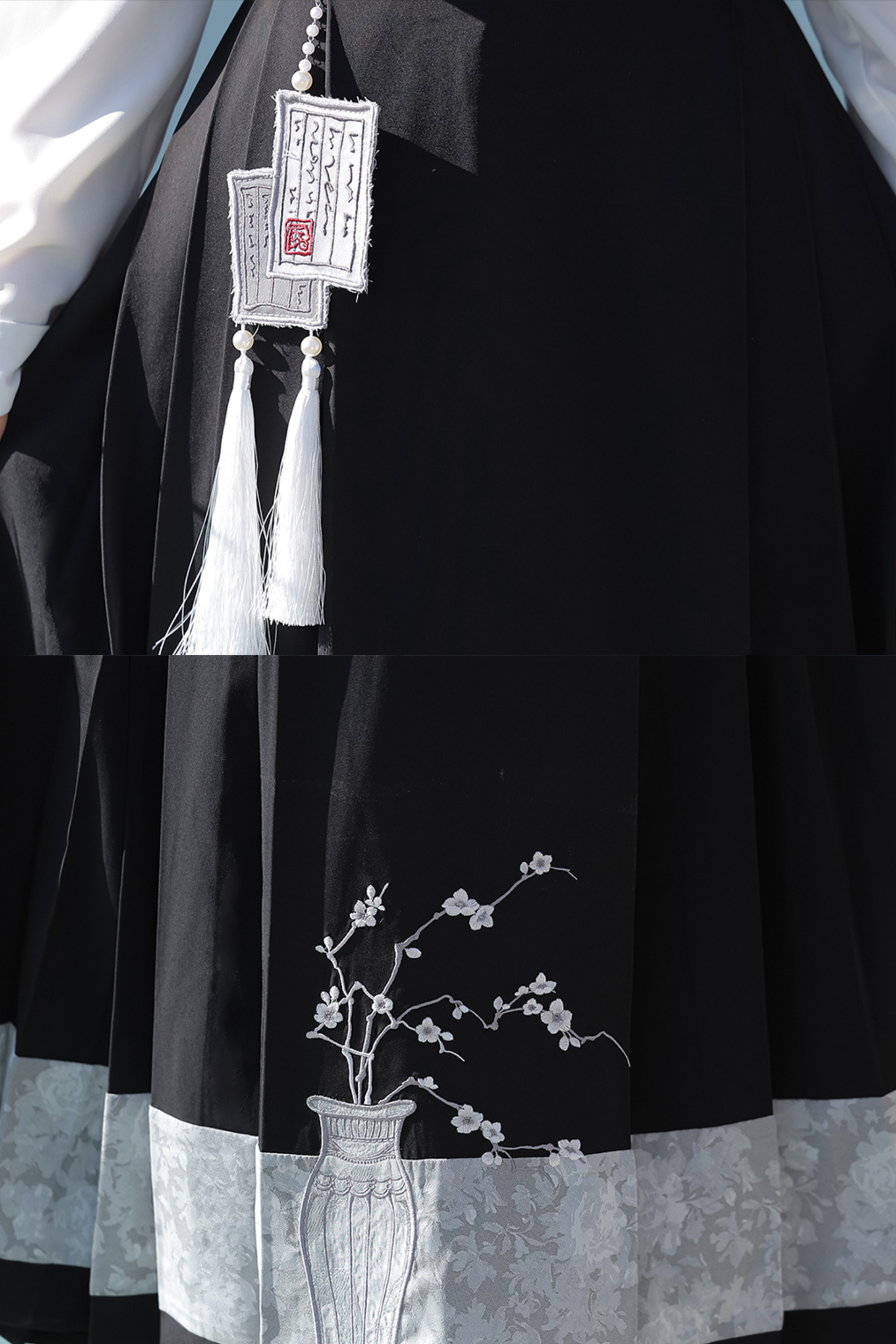 Train Book Fragrance China Top + Shawl + Skirt