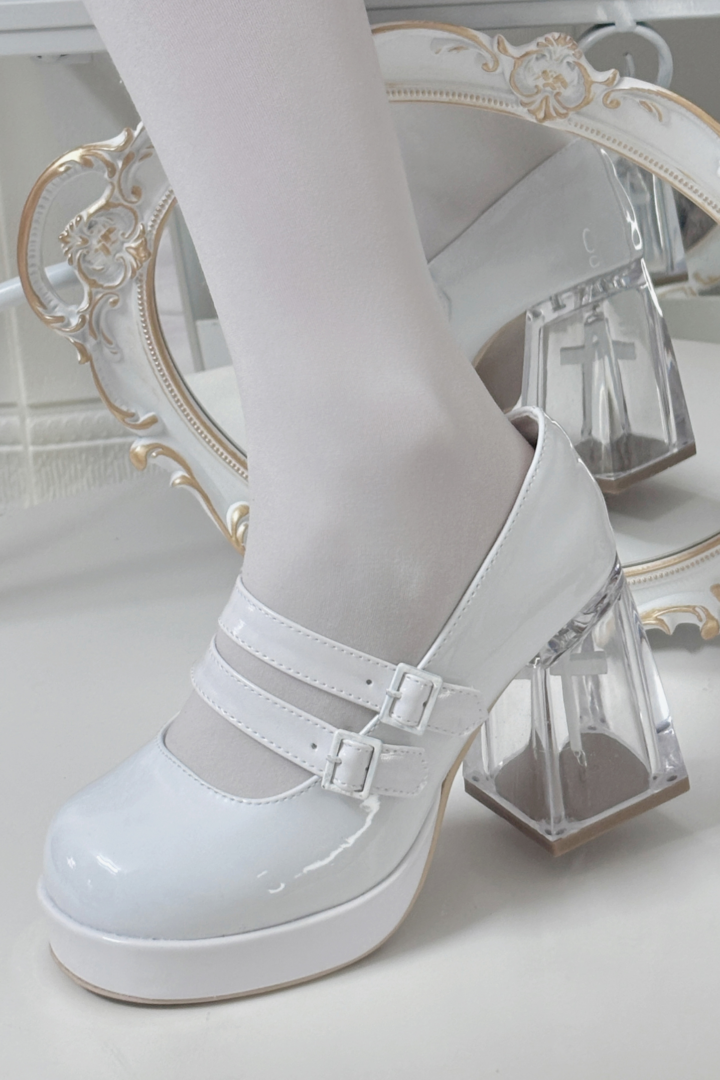 【予約商品】クロスアリアゴシックロリータクリアシューズ