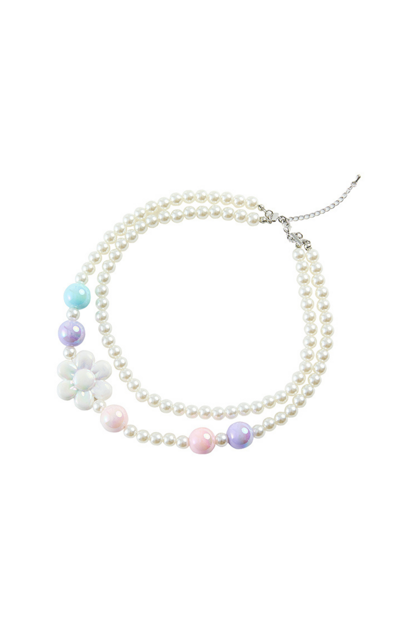 キャンデーポップバルーンロリータジャンパースカート+パールネックレス