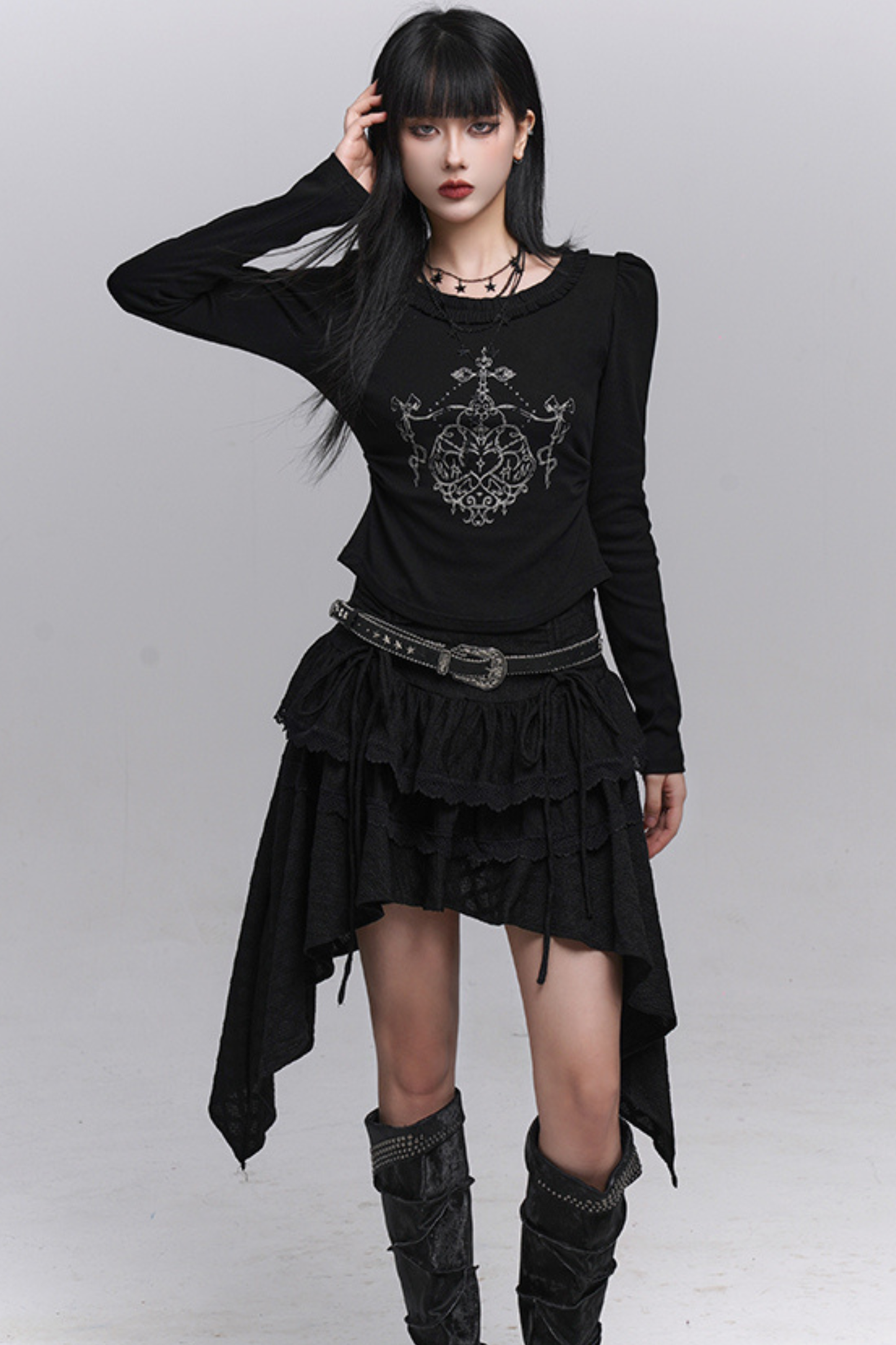 ゴーストガールアシメスカート