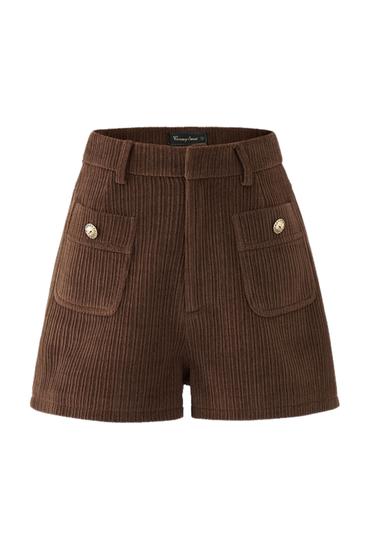 Side Little Ribbon Cardigan + Corduroy Shorts