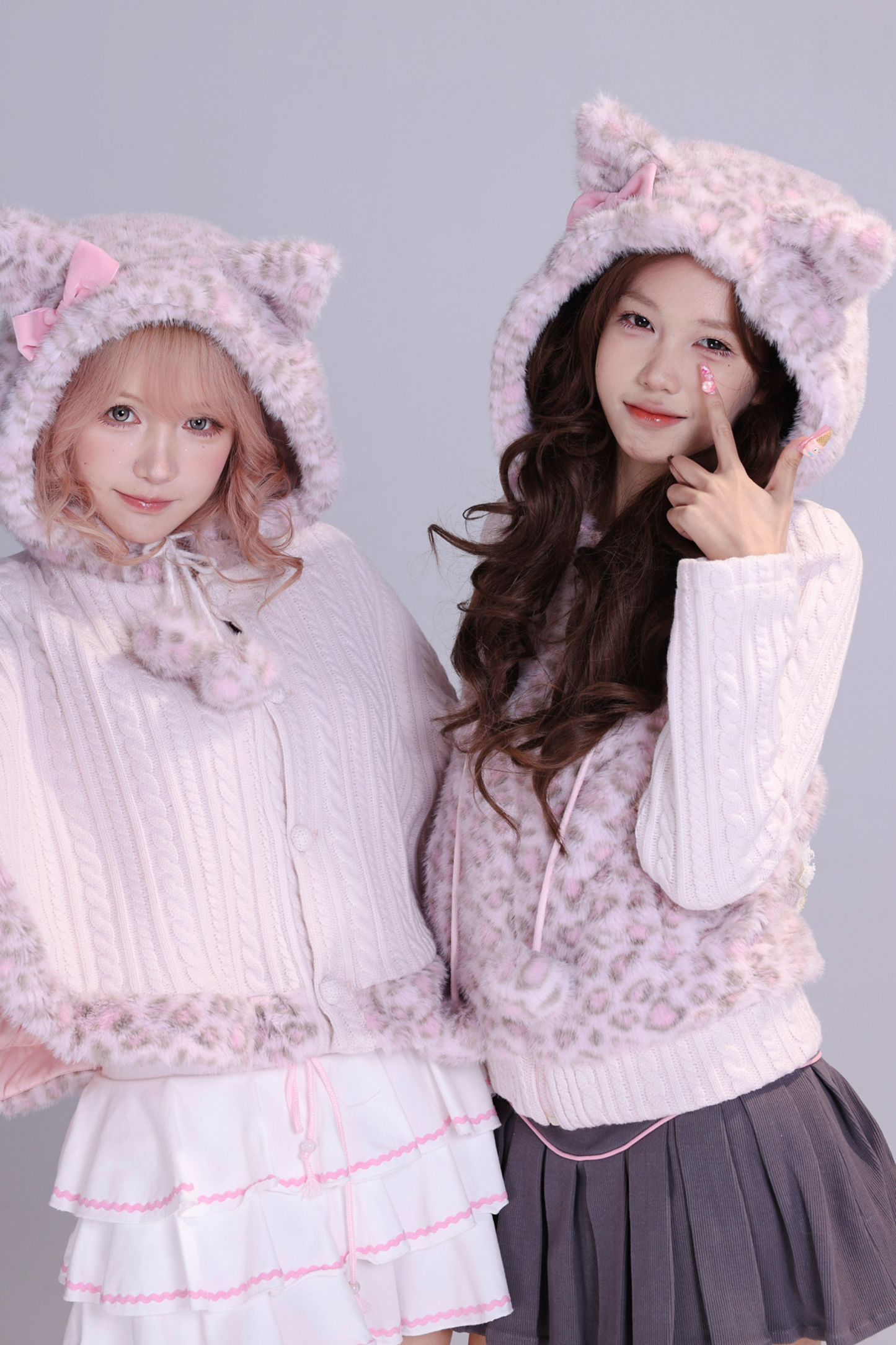 スウィートレパードキャットイヤーケープ