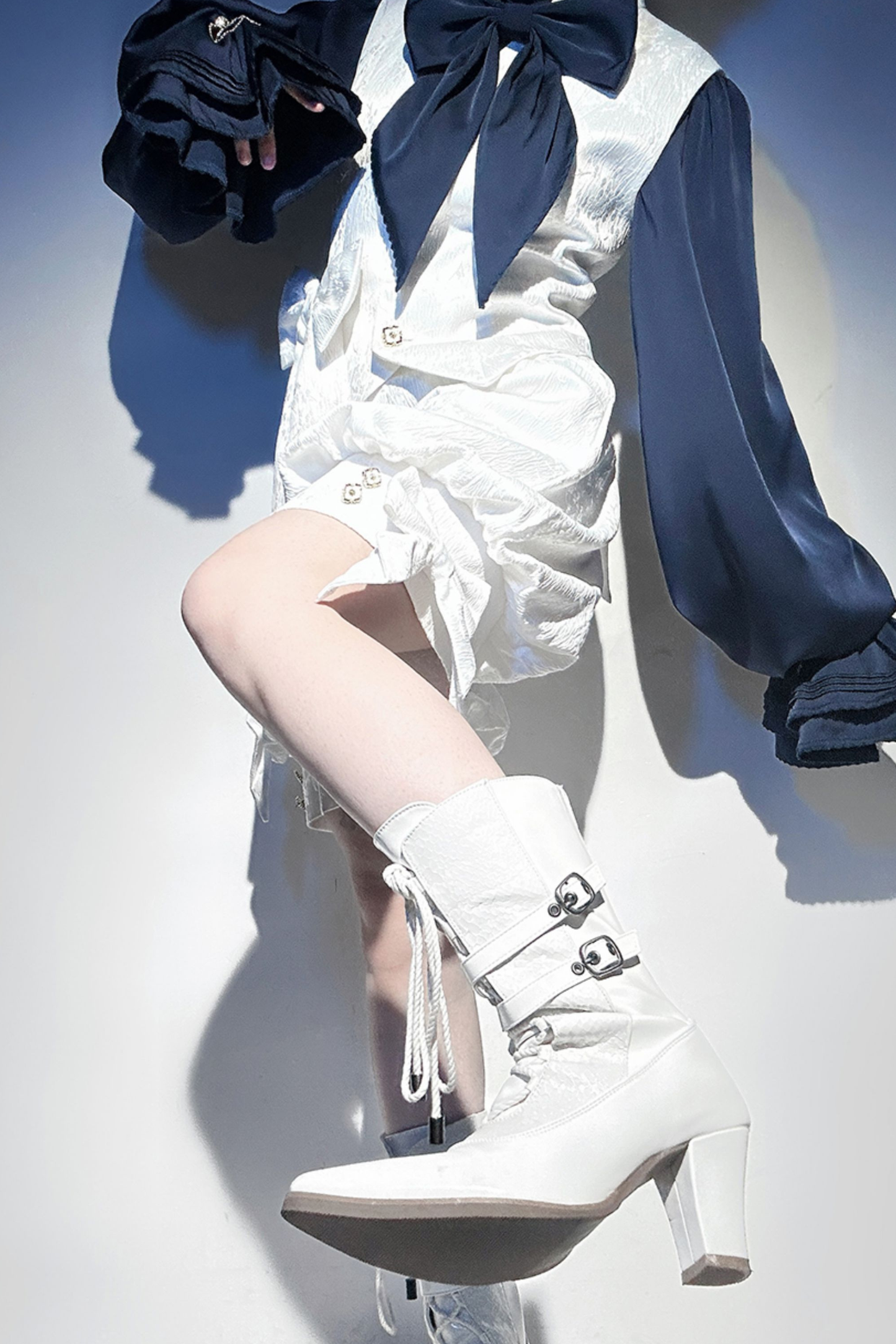 レトロエレガント皇子リボンシャツ