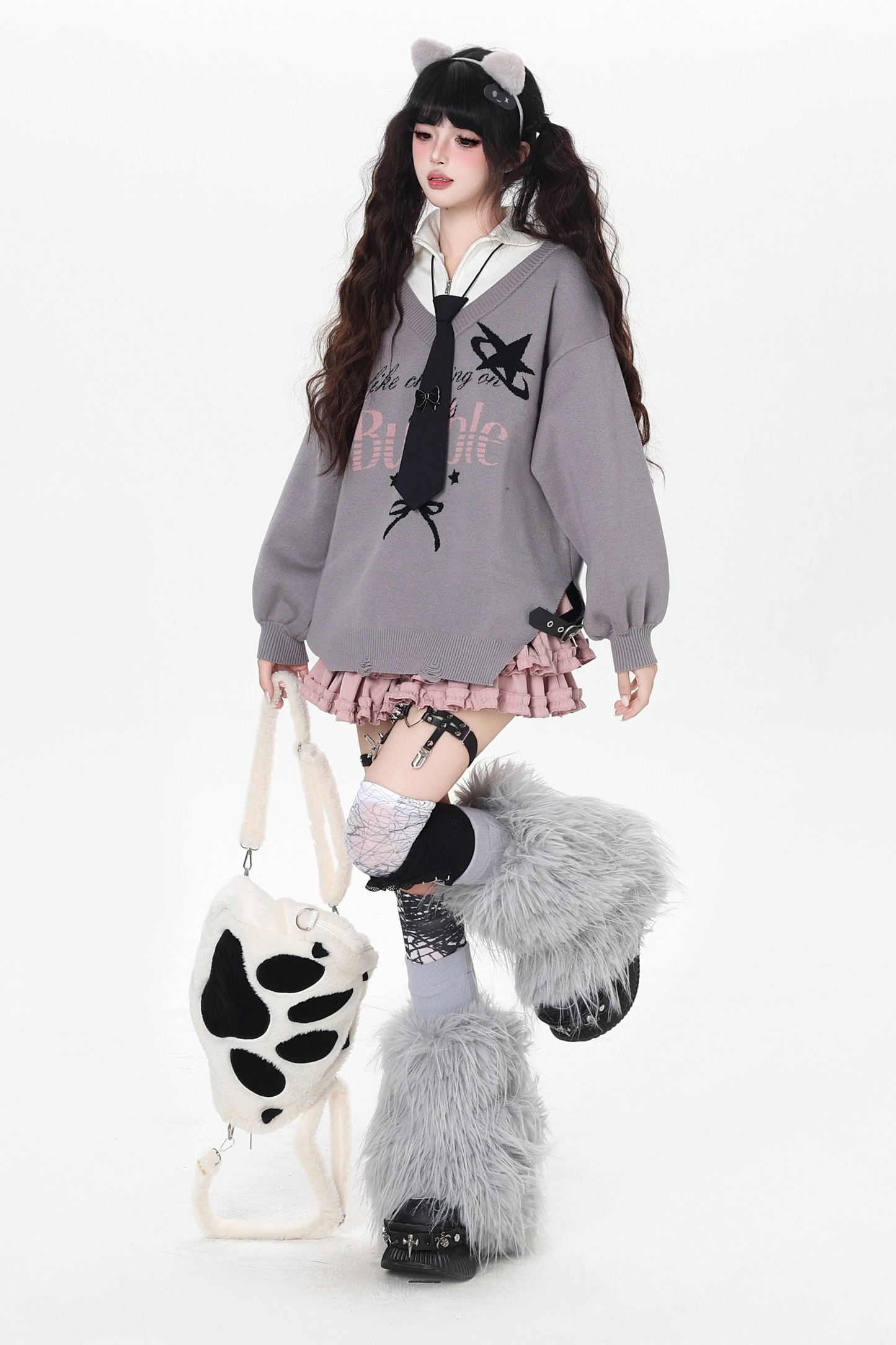 ハートビートカレッジルーズニット